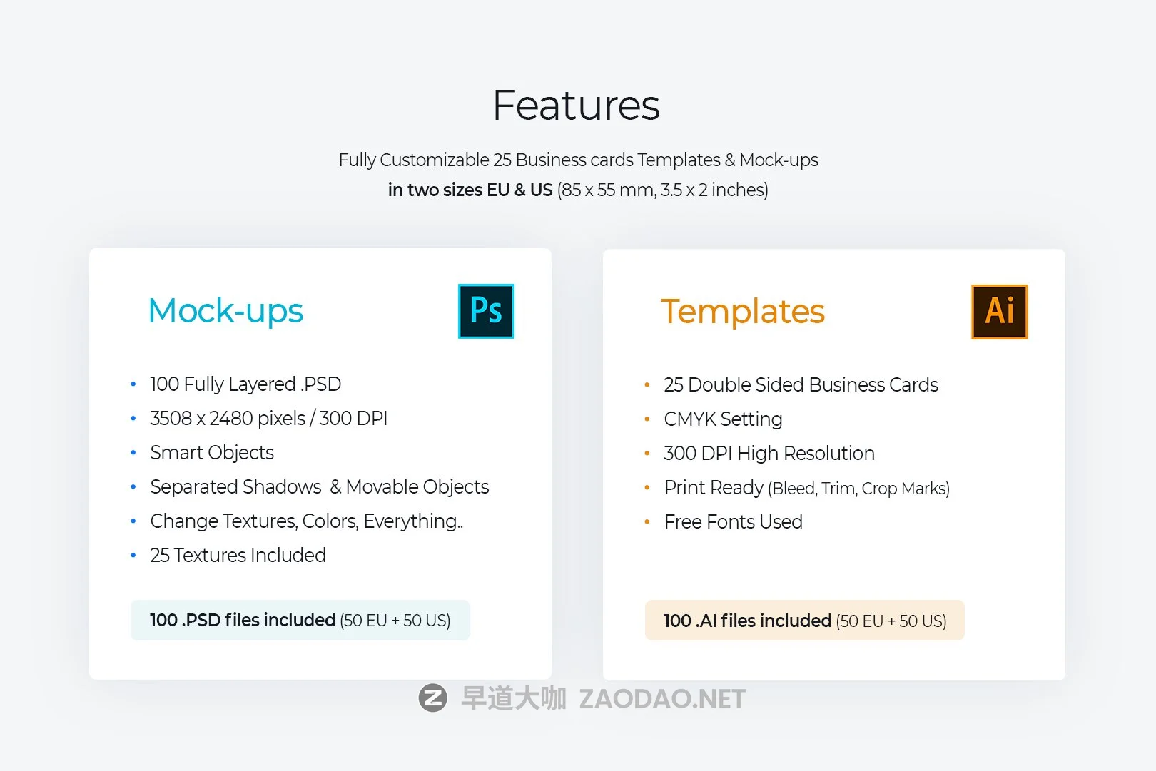 100多款时尚优雅商务名片卡片设计模板展示贴图样机素材 Business Card Bundle Template Mockup插图2 100多款时尚优雅商务名片卡片设计模板展示贴图样机素材 Business Card Bundle Template Mockup插图2