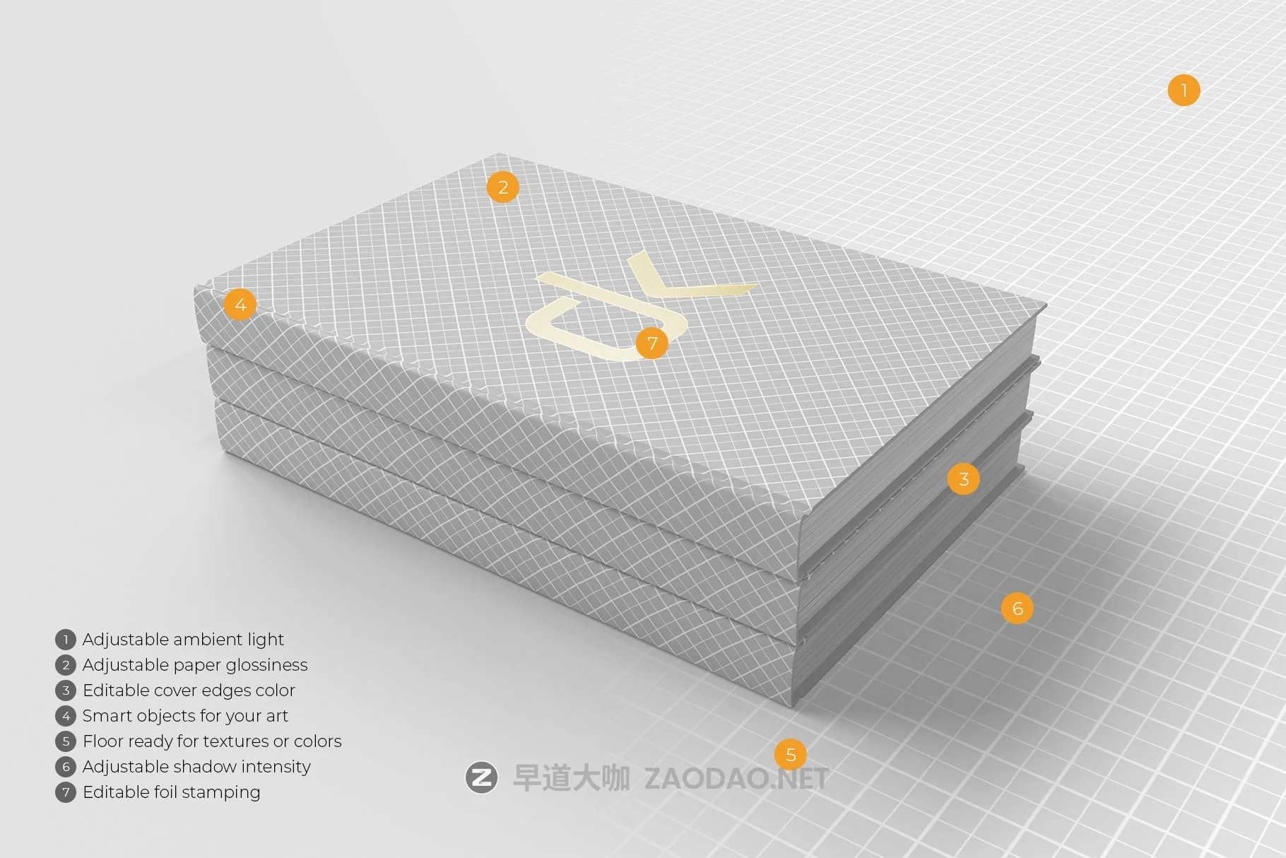 12款精装书画册封面设计展示贴图样机 Hardcover Book Mockup插图1 12款精装书画册封面设计展示贴图样机 Hardcover Book Mockup插图1
