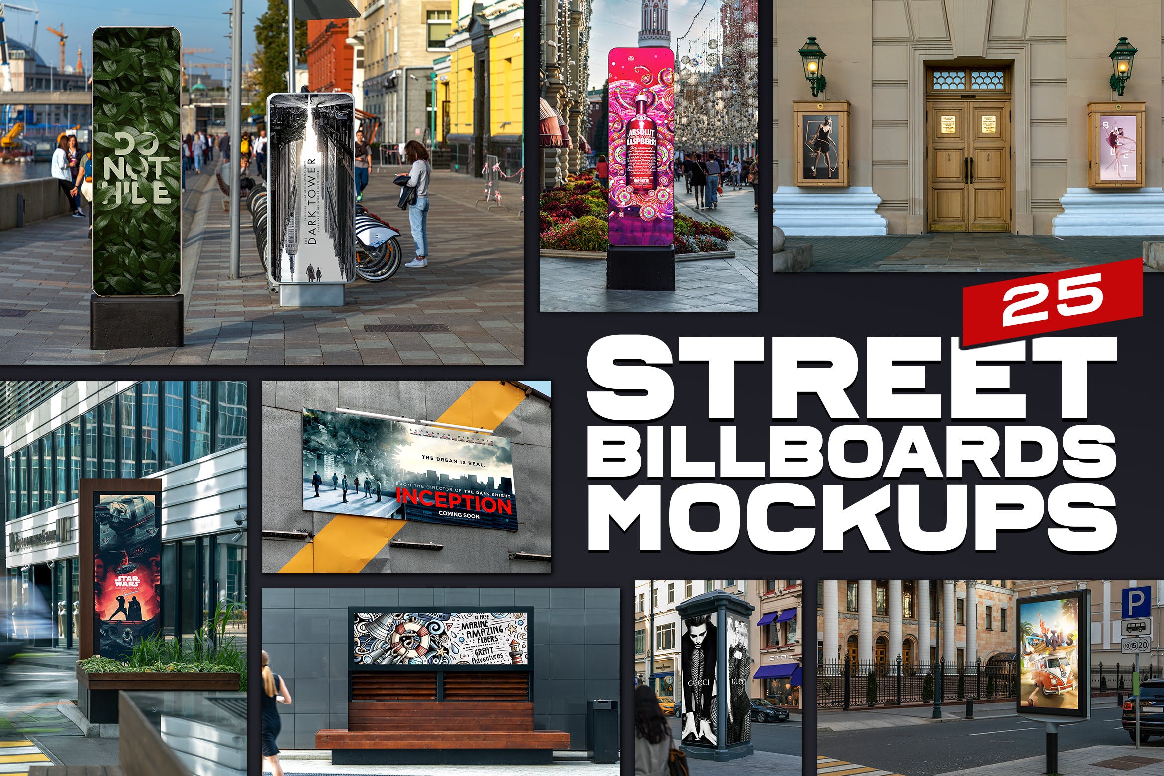 25款城市街头海报广告牌设计展示贴图样机模板 Street Billboards Mockups插图 25款城市街头海报广告牌设计展示贴图样机模板 Street Billboards Mockups插图