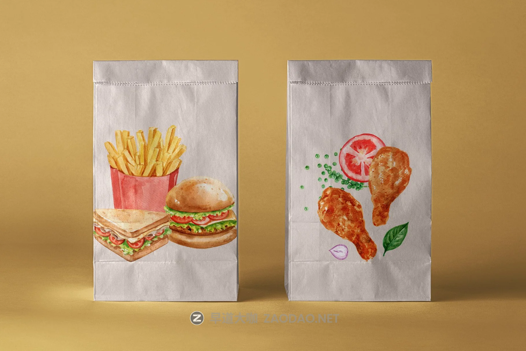 61个汉堡薯条甜点快餐食品手绘水彩画PNG免抠图片素材 Fastfood Watercolor Illustrarion Set插图9 61个汉堡薯条甜点快餐食品手绘水彩画PNG免抠图片素材 Fastfood Watercolor Illustrarion Set插图9