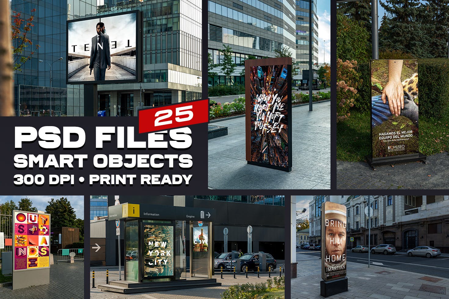 25款城市街头海报广告牌设计展示贴图样机模板 Street Billboards Mockups插图2 25款城市街头海报广告牌设计展示贴图样机模板 Street Billboards Mockups插图2