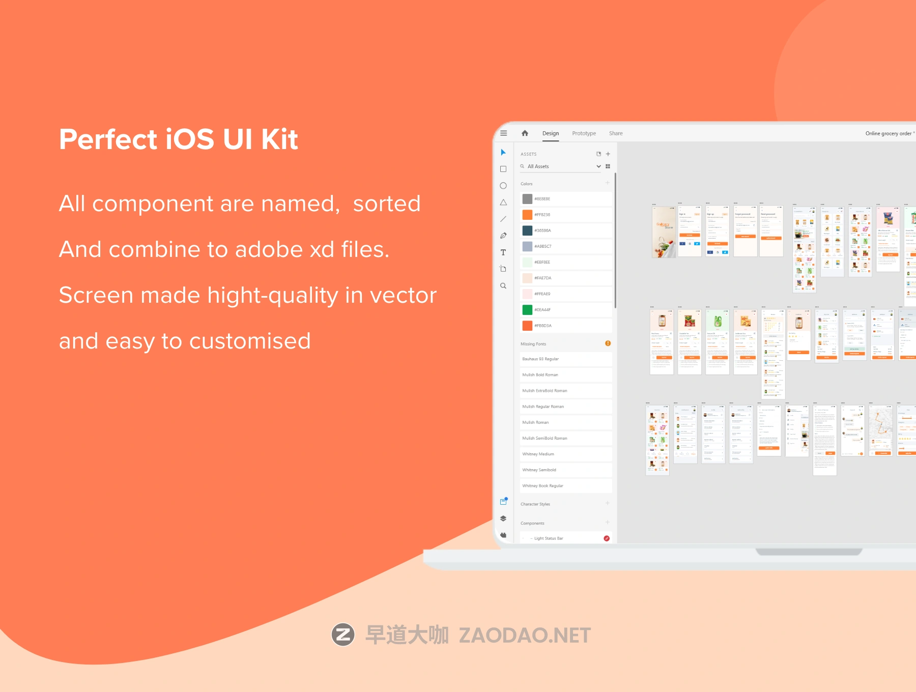多功能在线购物商城APP软件界面设计UI套件 Grocery Store插图2 多功能在线购物商城APP软件界面设计UI套件 Grocery Store插图2