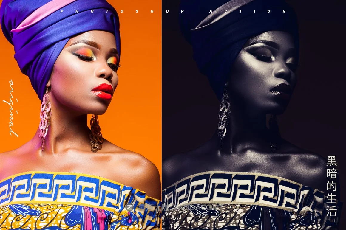 复古暗黑色调照片调色滤镜Ps动作模板素材 Dark Life Photoshop Action插图3 复古暗黑色调照片调色滤镜Ps动作模板素材 Dark Life Photoshop Action插图3