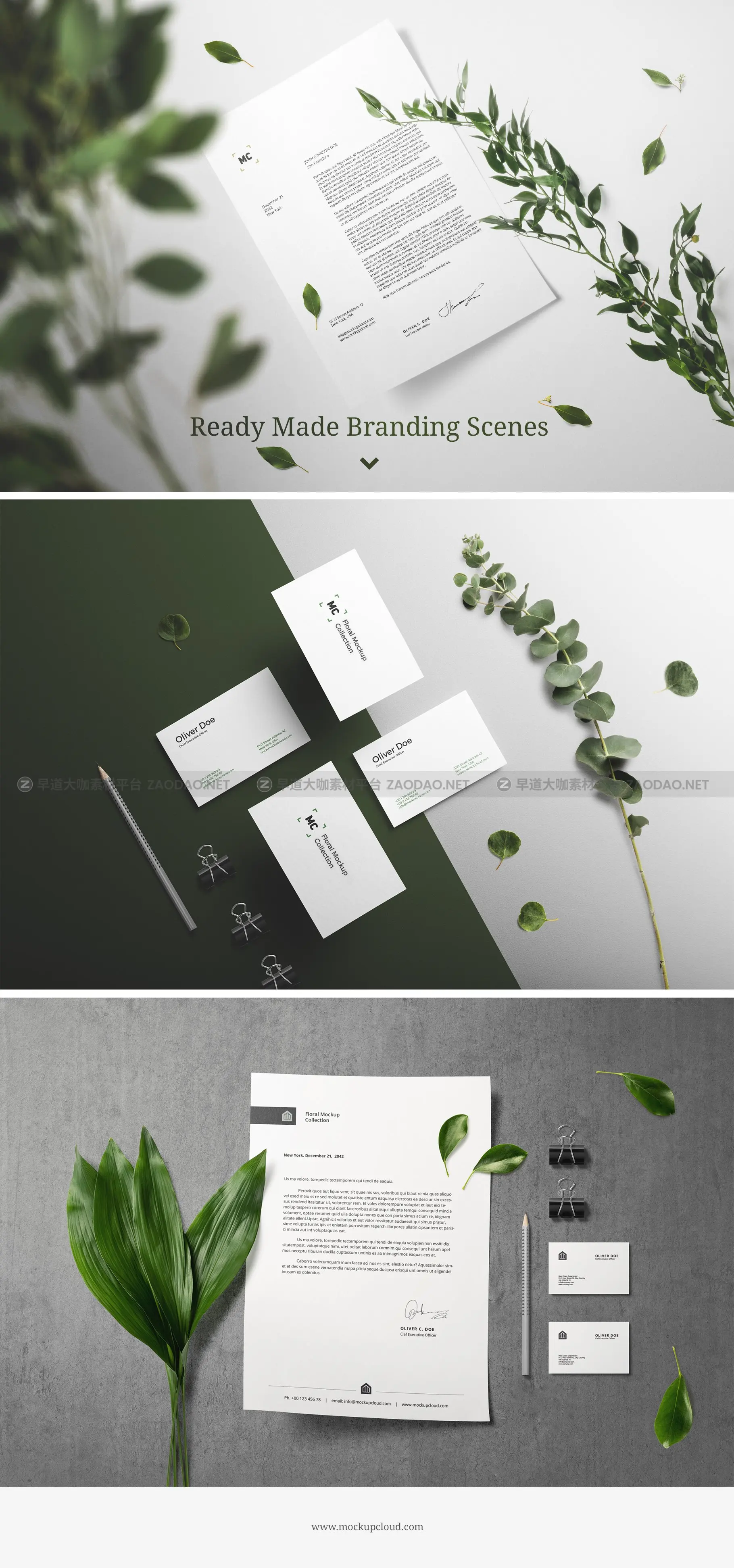 自然轻花卉植物品牌VI设计场景展示PS贴图样机模板素材 Floral Mockups Collection插图3