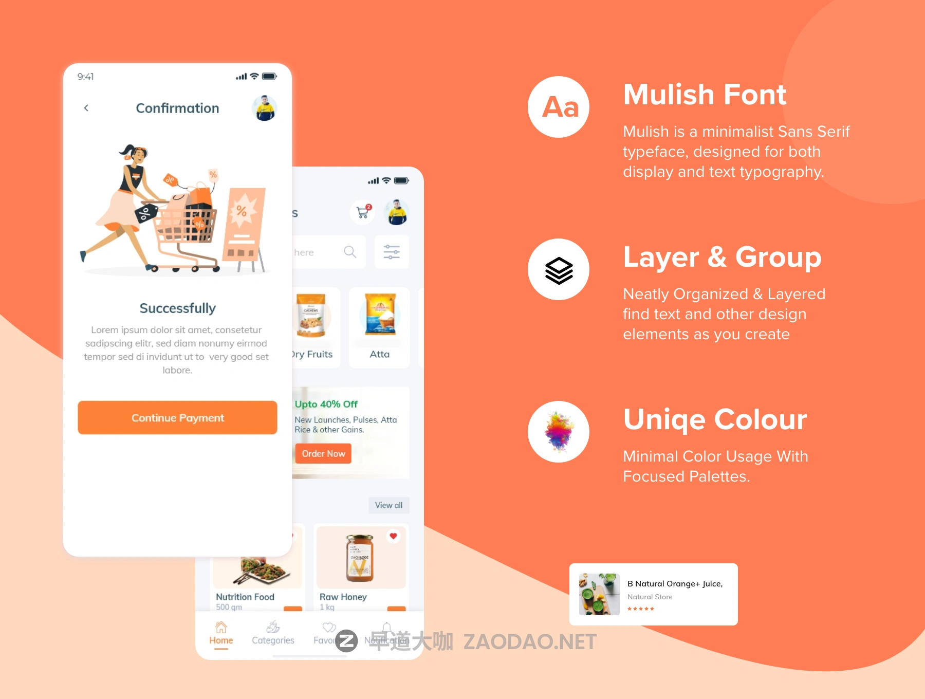多功能在线购物商城APP软件界面设计UI套件 Grocery Store插图5 多功能在线购物商城APP软件界面设计UI套件 Grocery Store插图5