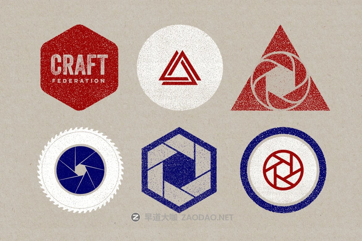 30款抽象标志徽标设计矢量几何图形纹理素材 Vector Shape Stamps插图6 30款抽象标志徽标设计矢量几何图形纹理素材 Vector Shape Stamps插图6