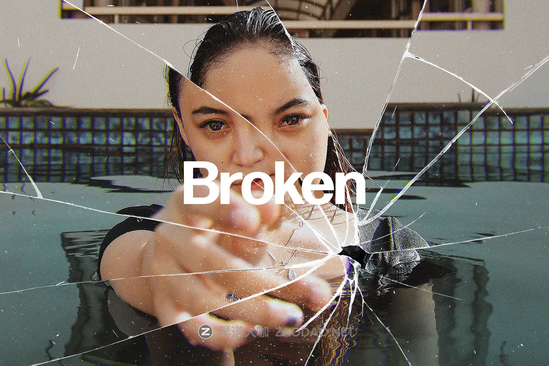 潮流破裂破碎玻璃效果照片文字标题设计PS样式模板素材 Broken Glass Photo Effect插图 潮流破裂破碎玻璃效果照片文字标题设计PS样式模板素材 Broken Glass Photo Effect插图