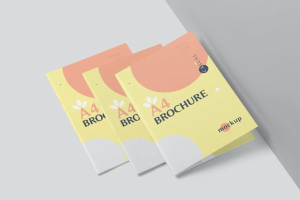 6款A4海报传单设计展示贴图样机 A4 Brochure Mockups