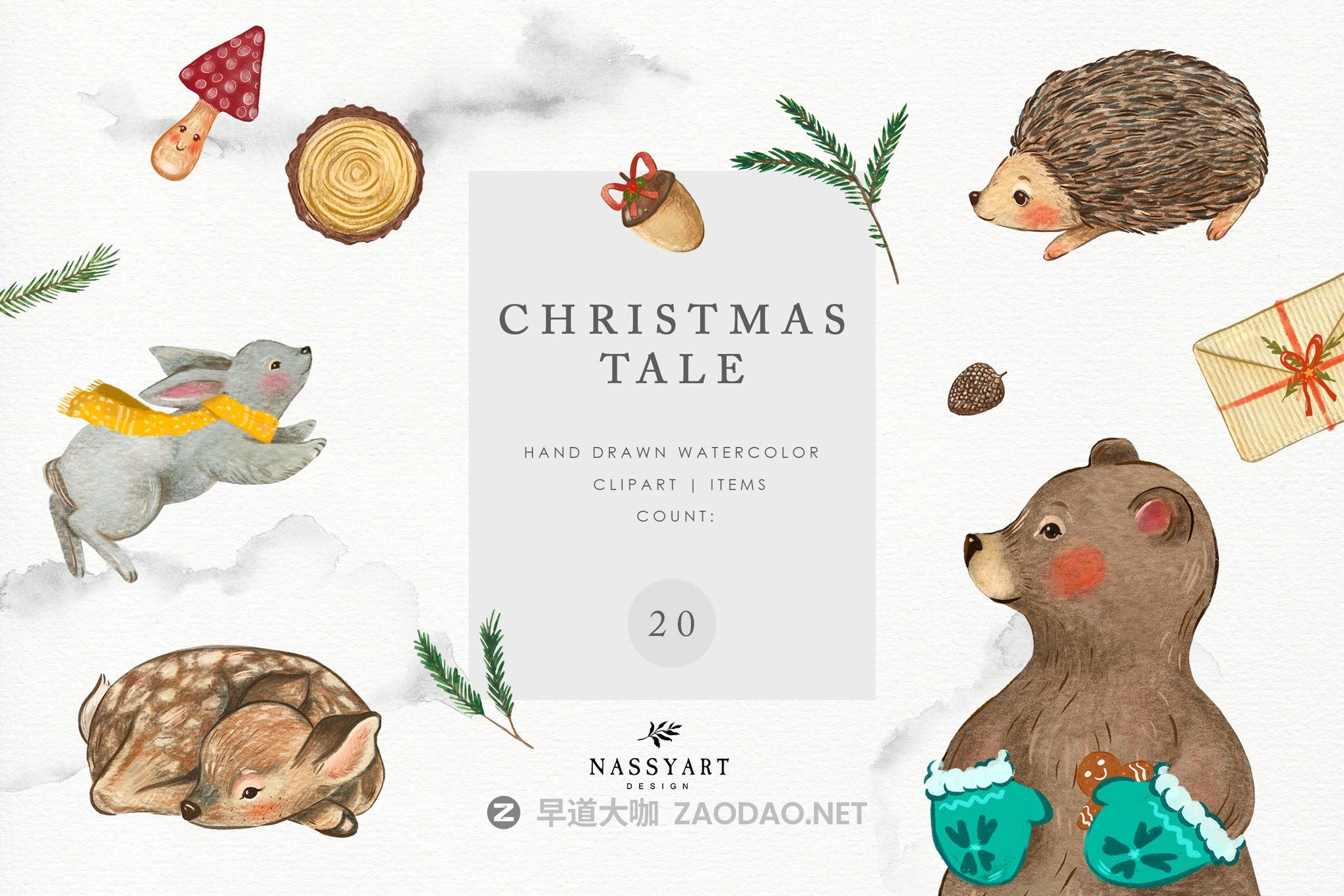 20款高清圣诞节主题冬季手绘水彩剪贴画PNG图片素材 Christmas Tale Watercolor Animal Collection插图 20款高清圣诞节主题冬季手绘水彩剪贴画PNG图片素材 Christmas Tale Watercolor Animal Collection插图