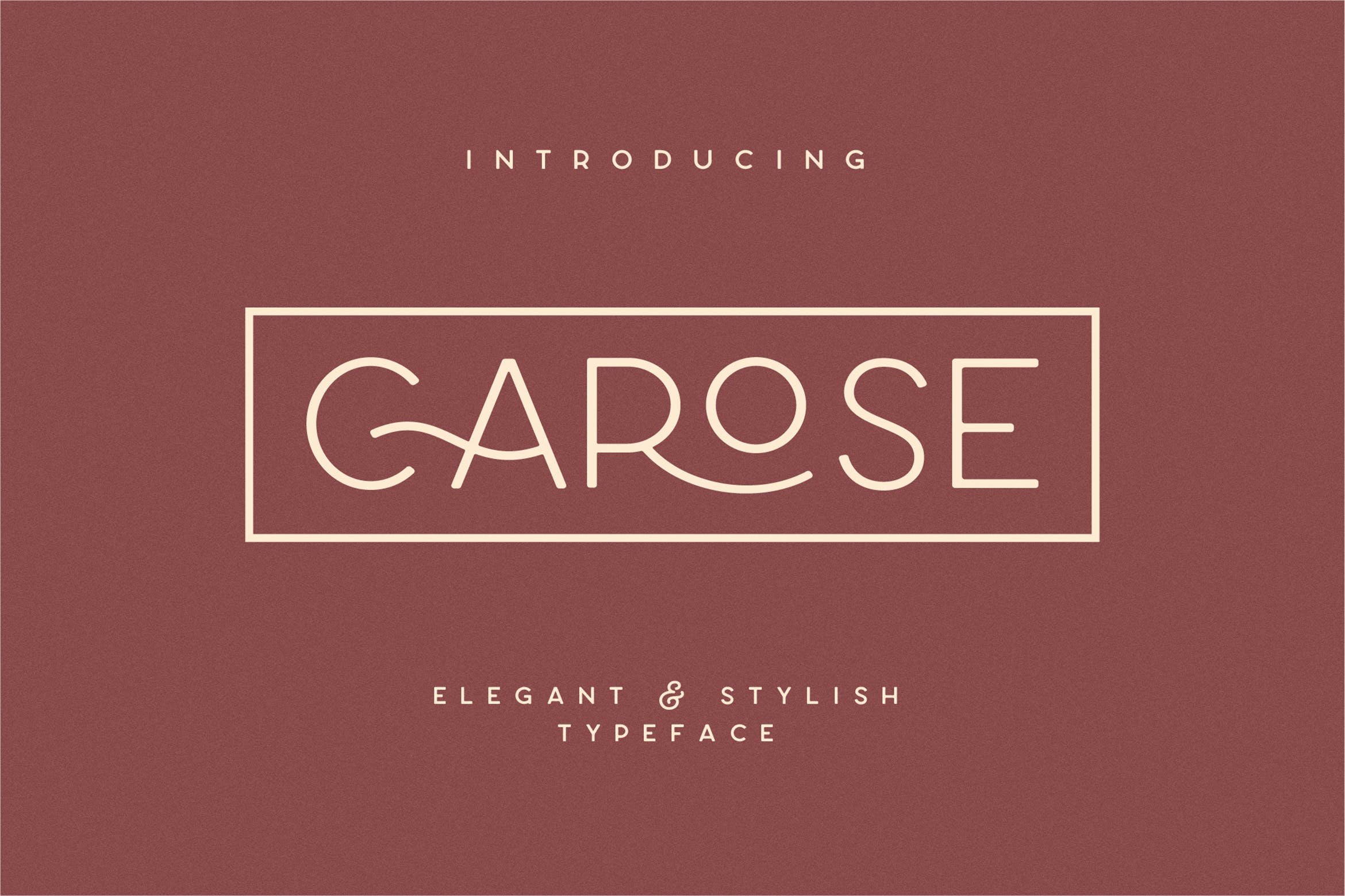 现代优雅标题徽标logo文字设计无衬线英文字体素材carosesans6elegant