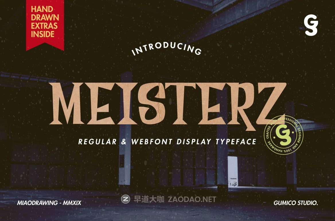 复古恐怖漫画风标题徽标Logo设计装饰英文字体素材 Meisterz Typeface插图 复古恐怖漫画风标题徽标Logo设计装饰英文字体素材 Meisterz Typeface插图