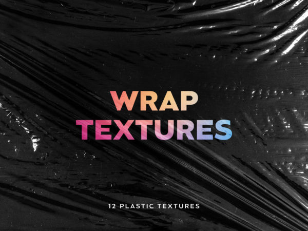 12款高清褶皱塑料袋保鲜膜纹理背景PNG图片设计素材 Plastic Wrap Textures Pack