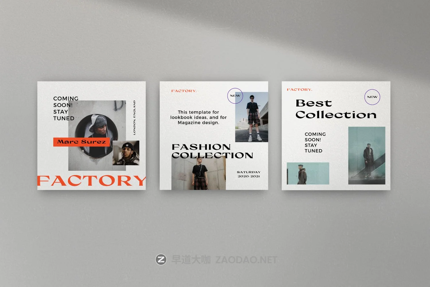 潮流街头服装潮牌品牌推广新媒体电商海报设计模板 FACTORY – New Urban Social Media插图9 潮流街头服装潮牌品牌推广新媒体电商海报设计模板 FACTORY – New Urban Social Media插图9