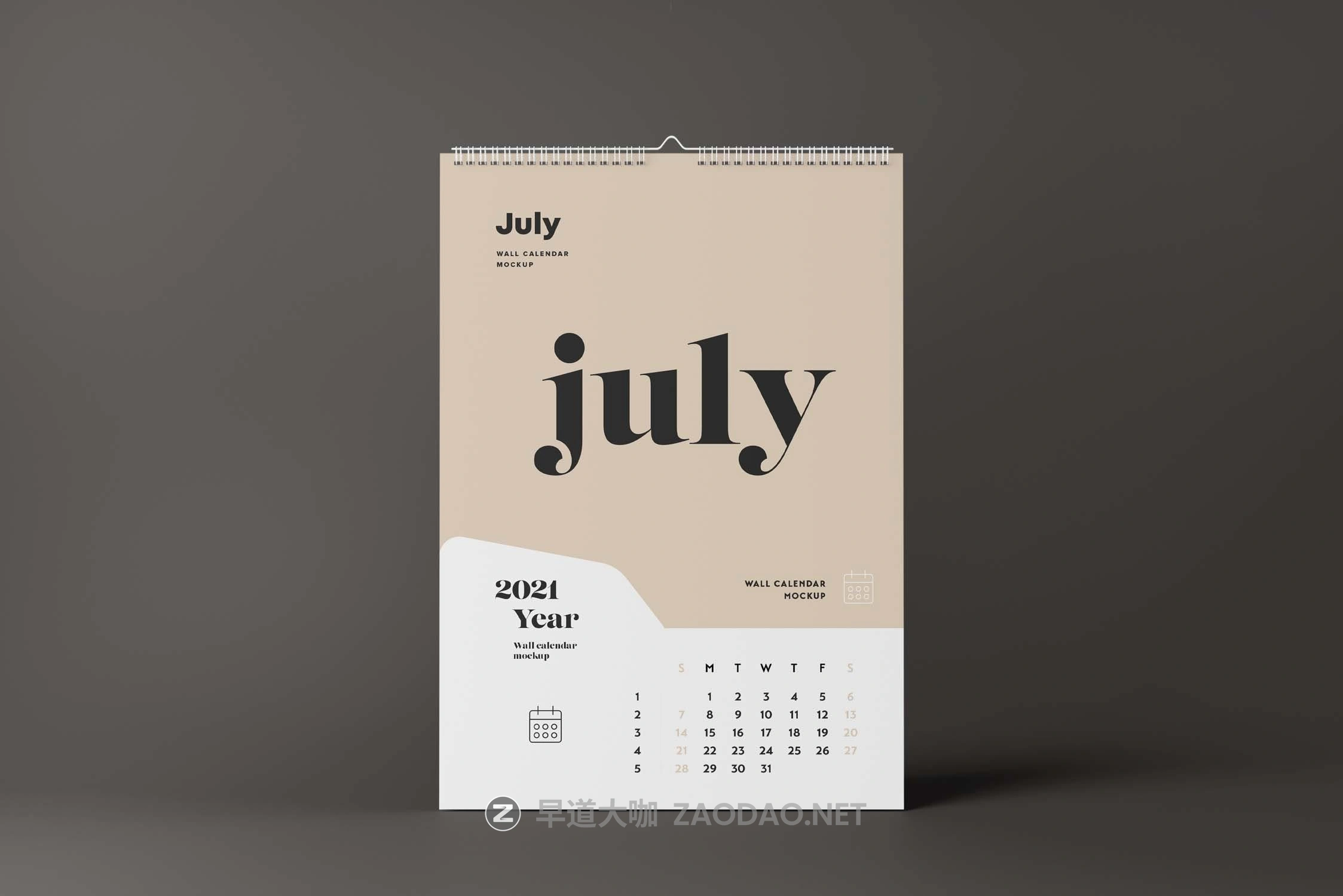 高品质2021新年台历日历挂历设计VI样机展示模型 Wall Calendar Mockup V1插图10 高品质2021新年台历日历挂历设计VI样机展示模型 Wall Calendar Mockup V1插图10