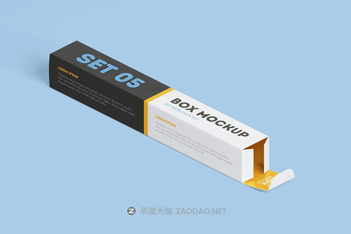 9款逼真长方形产品包装纸盒设计展示贴图样机 Package Box Mockup Long Rectangle Box插图12 9款逼真长方形产品包装纸盒设计展示贴图样机 Package Box Mockup Long Rectangle Box插图12