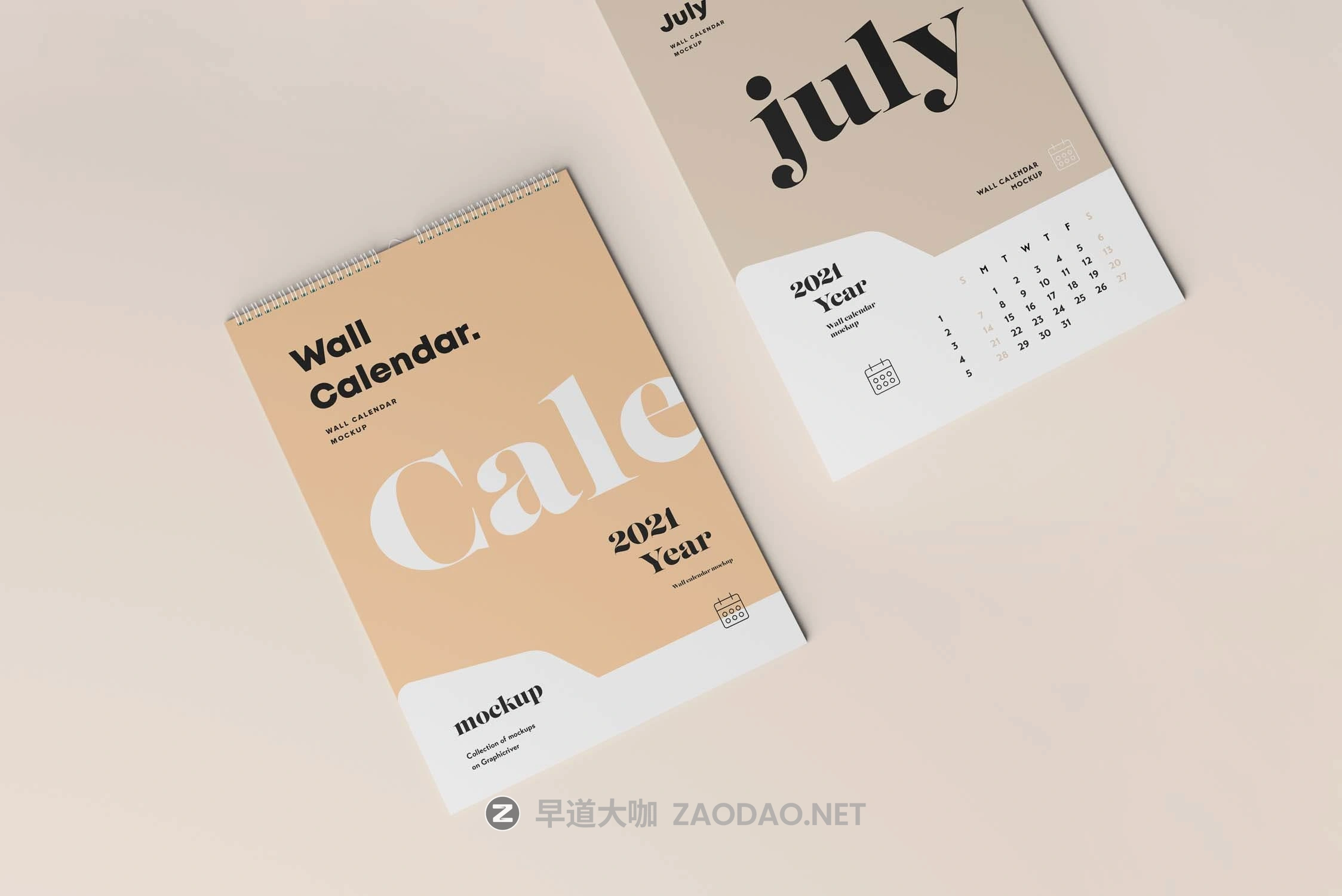 高品质2021新年台历日历挂历设计VI样机展示模型 Wall Calendar Mockup V1插图14 高品质2021新年台历日历挂历设计VI样机展示模型 Wall Calendar Mockup V1插图14