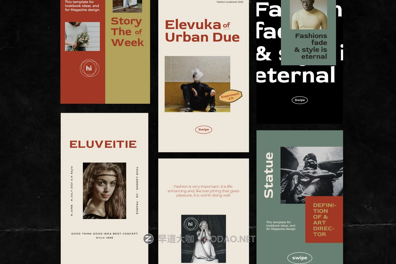 潮流服装摄影作品集品牌推广新媒体电商海报设计模板 Elevuka – Brand Instagram Pack插图1 潮流服装摄影作品集品牌推广新媒体电商海报设计模板 Elevuka – Brand Instagram Pack插图1