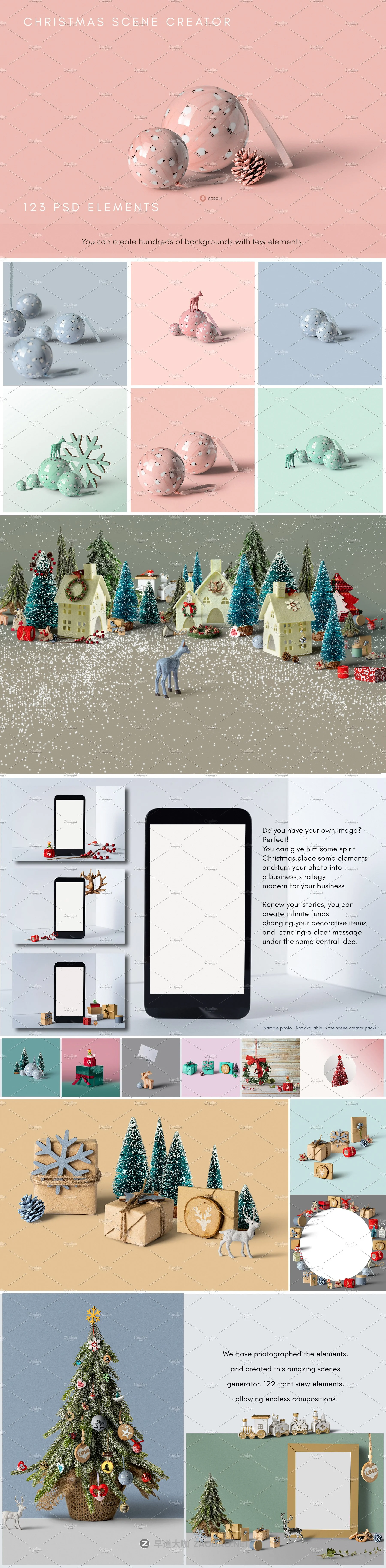 123款圣诞节场景创建者PS设计素材模板 Christmas Scene Creator插图1 123款圣诞节场景创建者PS设计素材模板 Christmas Scene Creator插图1