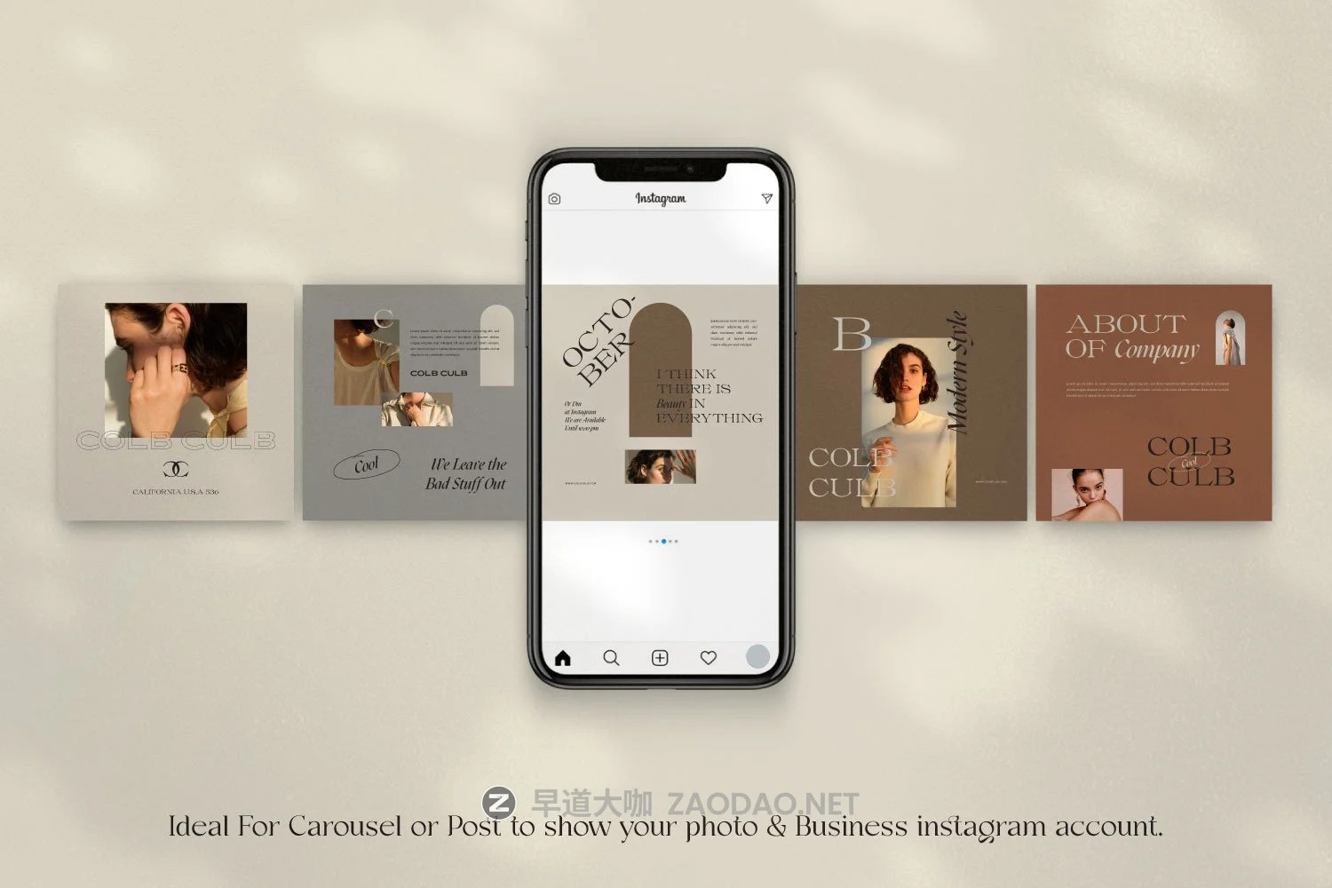 优雅服装品牌推广新媒体电商海报设计模板 Cold Club – Brand Instagram Pack插图1 优雅服装品牌推广新媒体电商海报设计模板 Cold Club – Brand Instagram Pack插图1