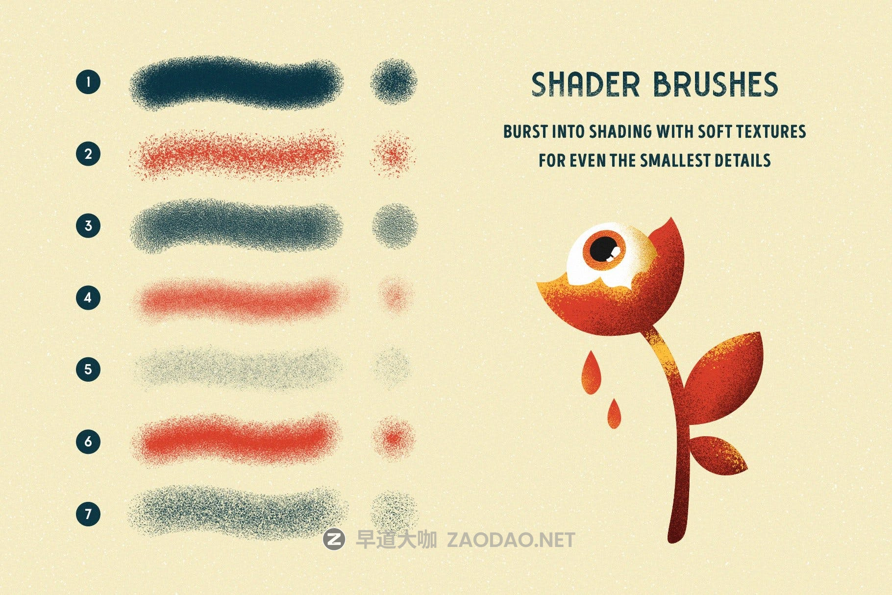 潮流粗糙燥点颗粒着色器画笔PS笔刷素材 Shader Brushes For Photoshop插图1 潮流粗糙燥点颗粒着色器画笔PS笔刷素材 Shader Brushes For Photoshop插图1