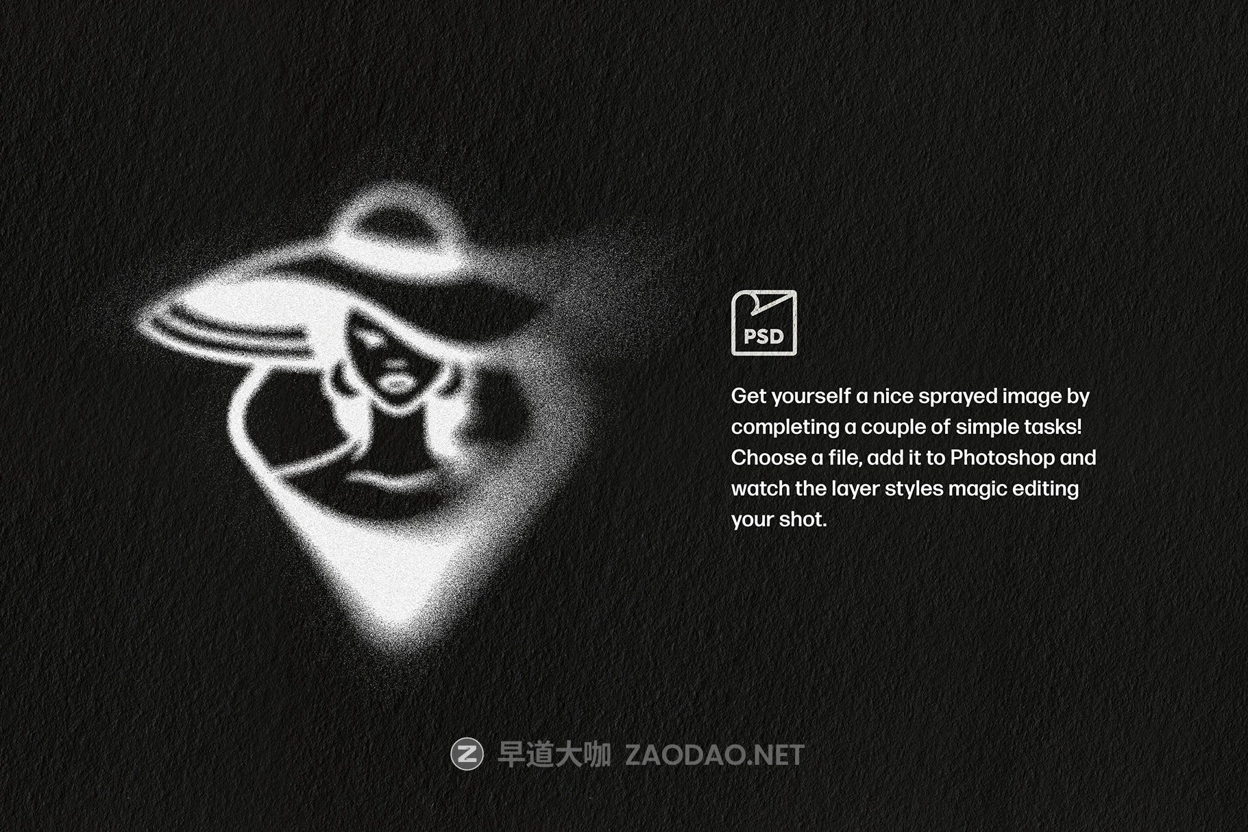 潮流油墨喷涂飞溅效果文字图形设计PS设计素材 Spray Stencil Layer Style插图1 潮流油墨喷涂飞溅效果文字图形设计PS设计素材 Spray Stencil Layer Style插图1