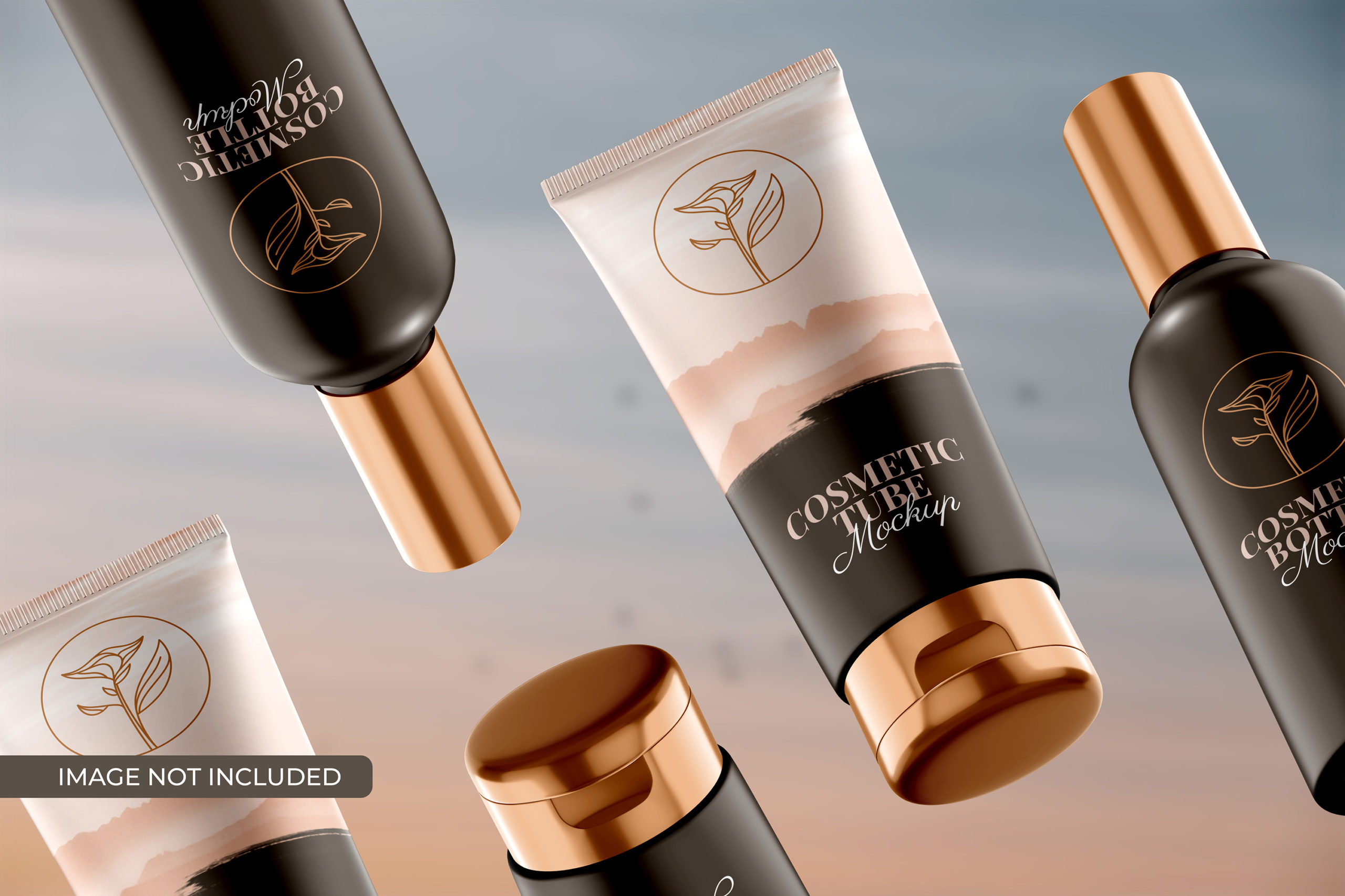 15款化妆品包装瓶设计展示贴图样机套装cosmetictubebottle–mockup