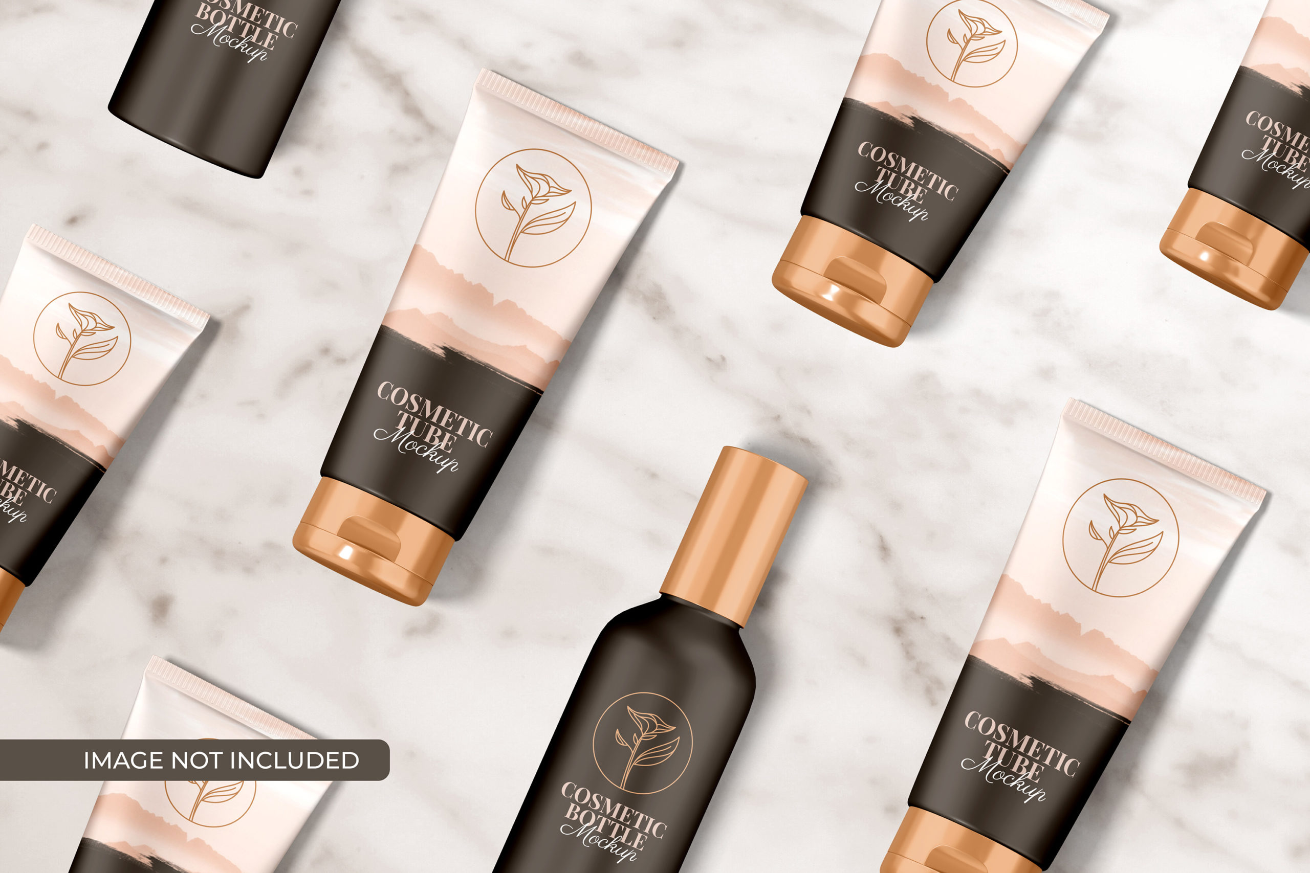 15款化妆品包装瓶设计展示贴图样机套装cosmetictubebottle–mockup