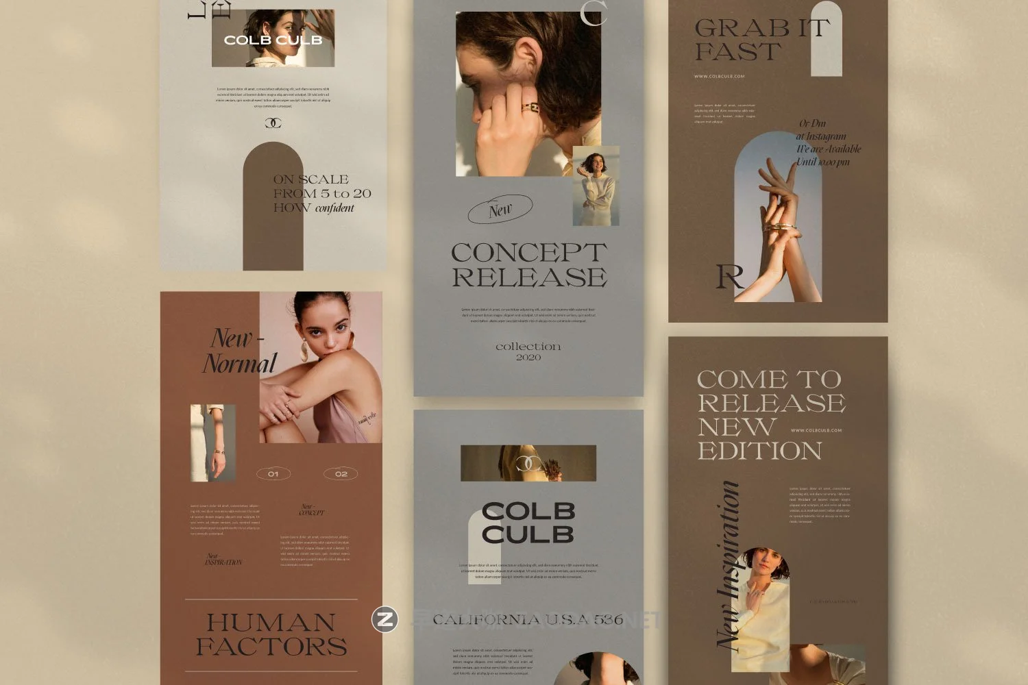 优雅服装品牌推广新媒体电商海报设计模板 Cold Club – Brand Instagram Pack插图2 优雅服装品牌推广新媒体电商海报设计模板 Cold Club – Brand Instagram Pack插图2