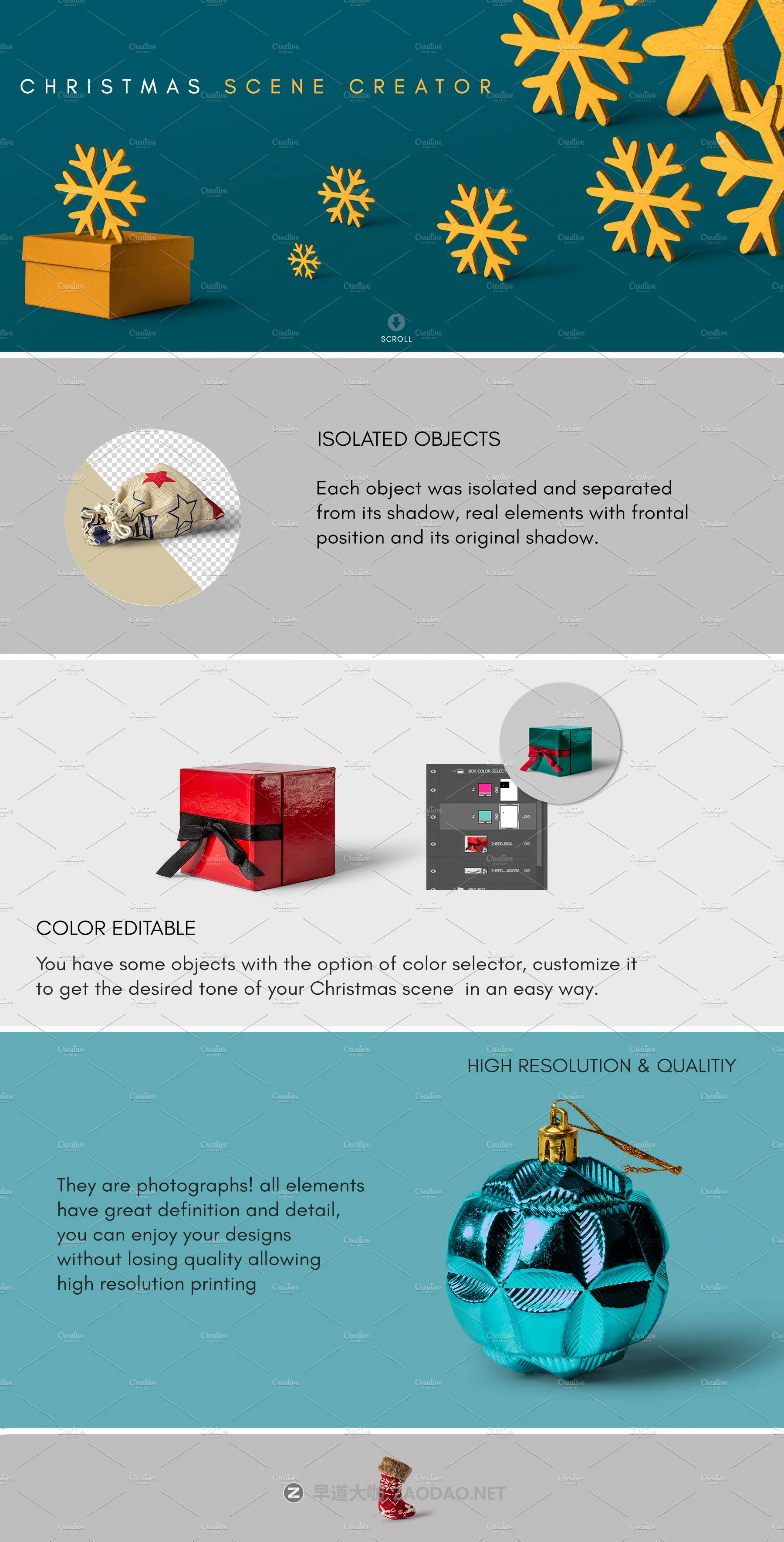 123款圣诞节场景创建者PS设计素材模板 Christmas Scene Creator插图2 123款圣诞节场景创建者PS设计素材模板 Christmas Scene Creator插图2