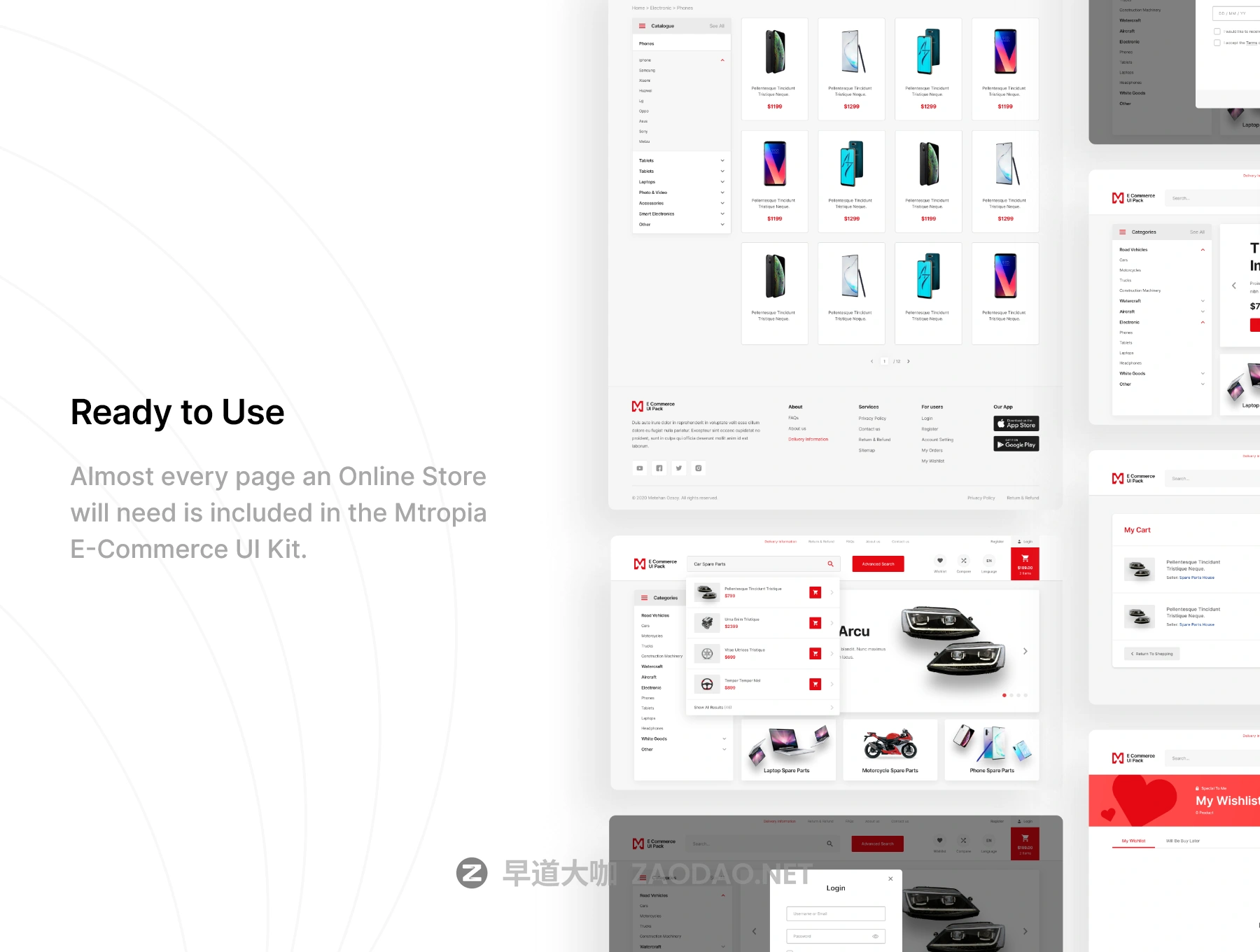 现代简洁电子商城网站WEB界面设计UI套件素材 Mtropia E-Commerce UI Kit插图2 现代简洁电子商城网站WEB界面设计UI套件素材 Mtropia E-Commerce UI Kit插图2