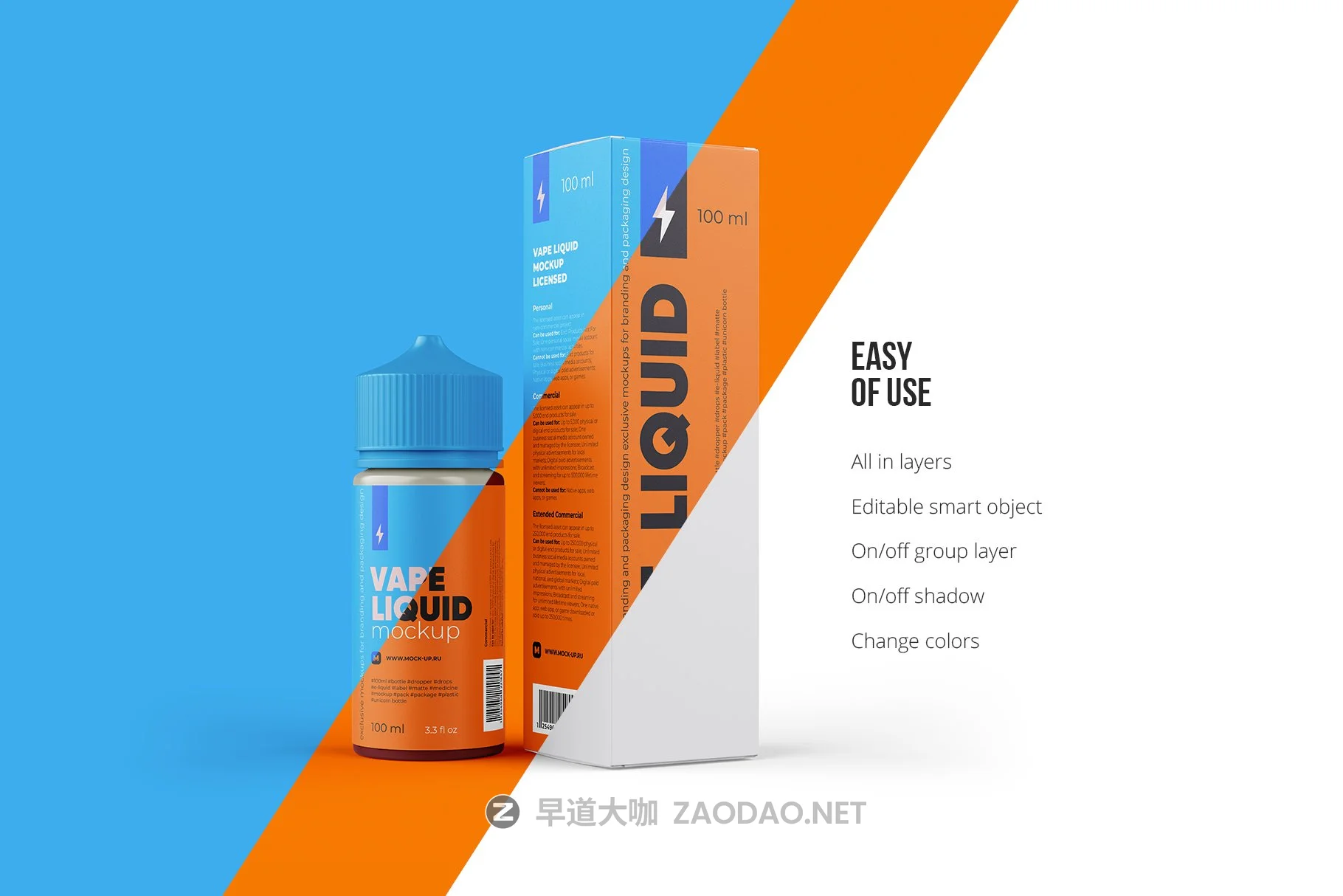 高品质药物眼药水滴眼液塑料包装瓶设计展示贴图样机模板 Vape Liquid Packaging Mockup 100ml插图2 高品质药物眼药水滴眼液塑料包装瓶设计展示贴图样机模板 Vape Liquid Packaging Mockup 100ml插图2