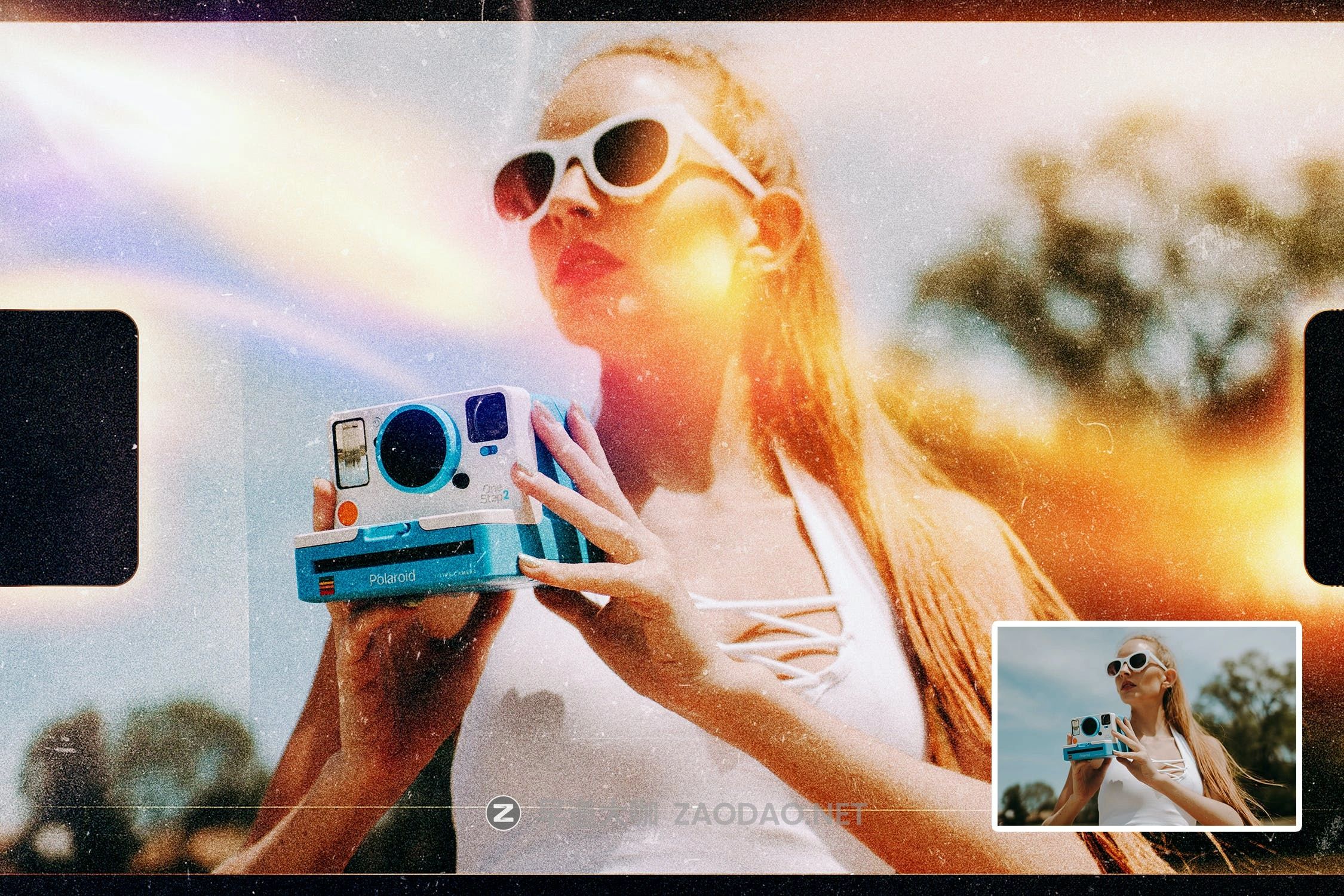 潮流复古自然光漏光杂点照片处理叠加层PS设计素材 Film Grain Light Leak Photo Template插图2 潮流复古自然光漏光杂点照片处理叠加层PS设计素材 Film Grain Light Leak Photo Template插图2