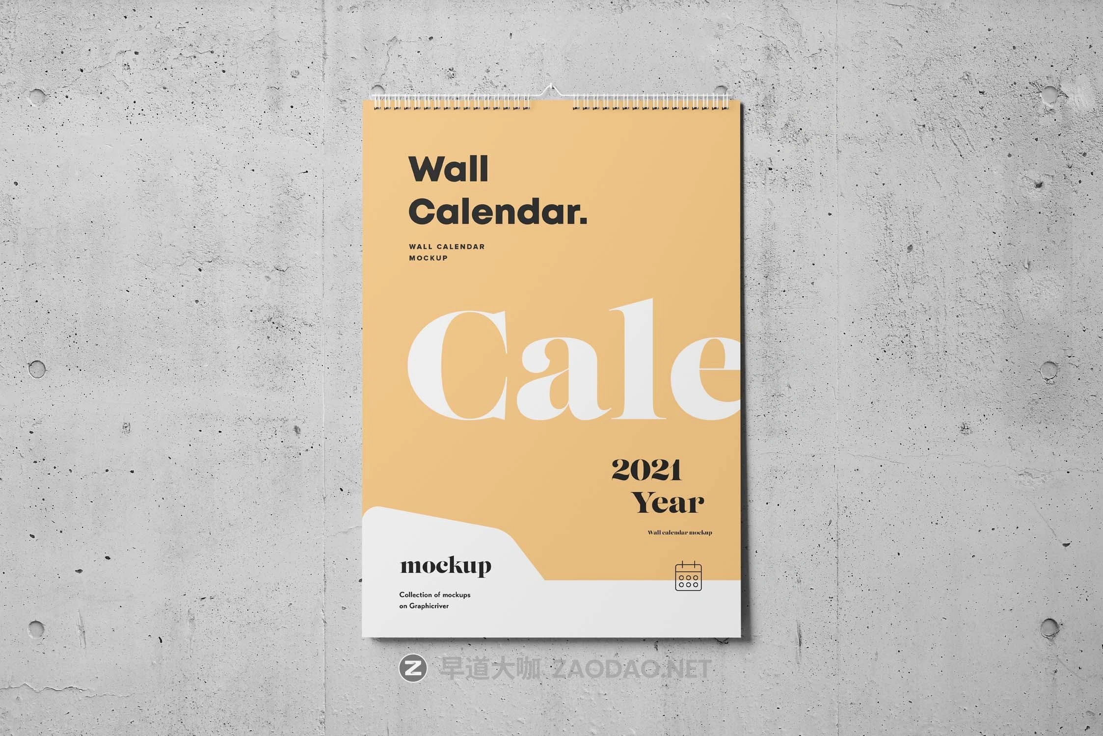 高品质2021新年台历日历挂历设计VI样机展示模型 Wall Calendar Mockup V1插图2 高品质2021新年台历日历挂历设计VI样机展示模型 Wall Calendar Mockup V1插图2