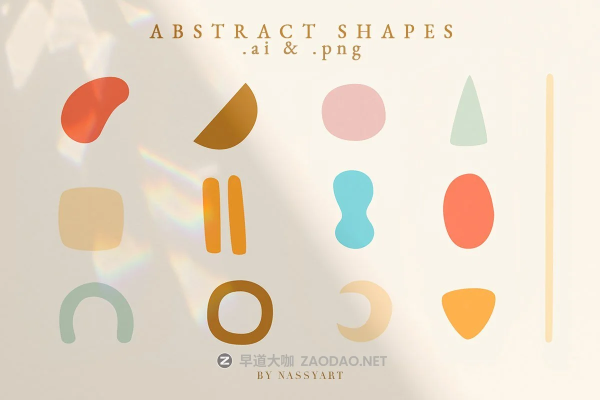 抽象几何天体花朵叶子水果装饰图案矢量设计素材 Celestial Fall Abstract Set插图3 抽象几何天体花朵叶子水果装饰图案矢量设计素材 Celestial Fall Abstract Set插图3