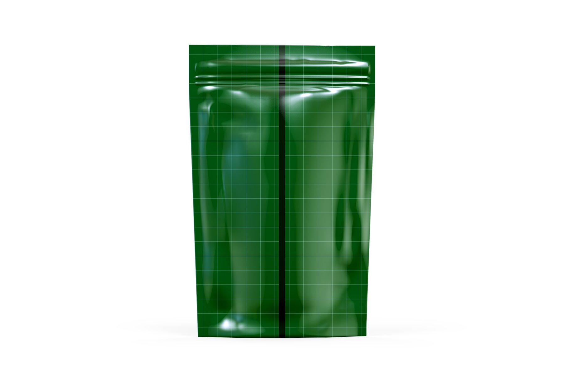 光泽自立袋自封袋设计贴图样机 Glossy Stand Up Pouch Mockup插图3