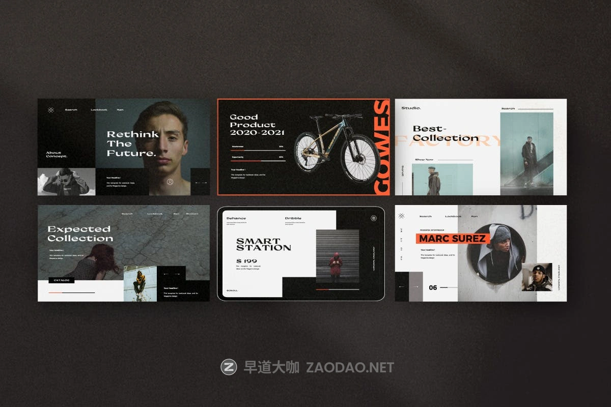 时尚潮流服装摄影作品集幻灯片设计模板 Factory – Urban Fashion Powerpoint Templates插图4 时尚潮流服装摄影作品集幻灯片设计模板 Factory – Urban Fashion Powerpoint Templates插图4