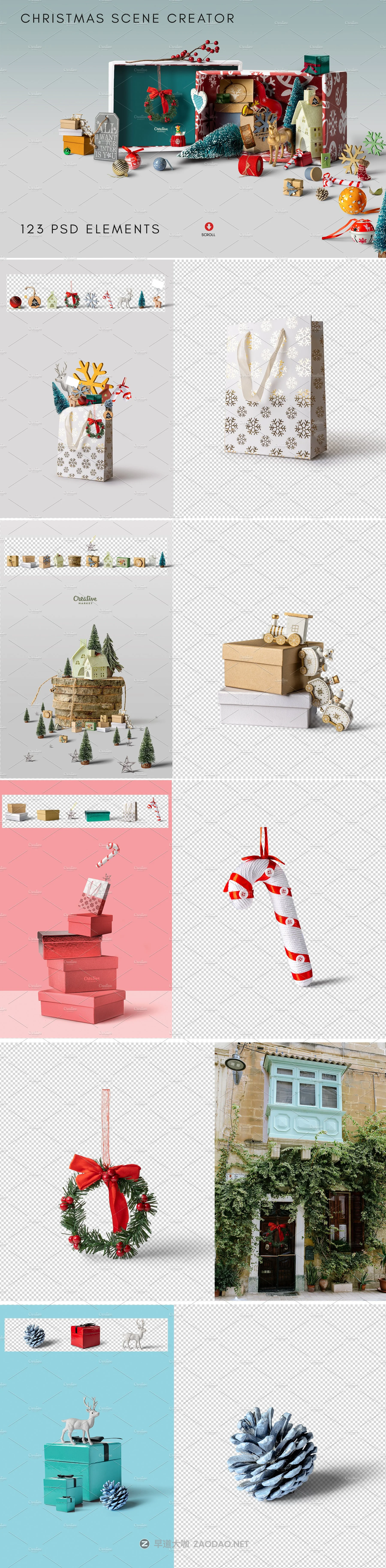 123款圣诞节场景创建者PS设计素材模板 Christmas Scene Creator插图3 123款圣诞节场景创建者PS设计素材模板 Christmas Scene Creator插图3