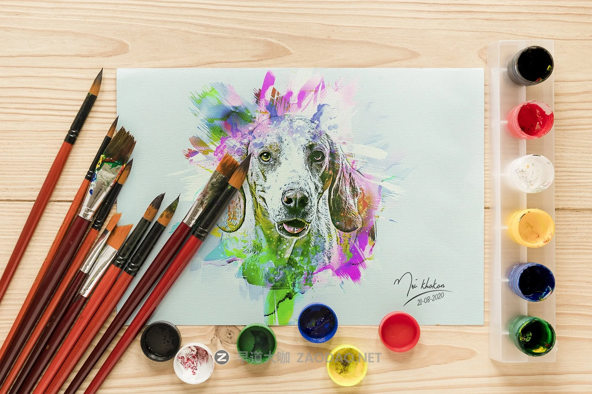 时尚潮流手绘水彩画效果照片处理特效PS动作模板素材 Paint Photoshop Action插图17 时尚潮流手绘水彩画效果照片处理特效PS动作模板素材 Paint Photoshop Action插图17