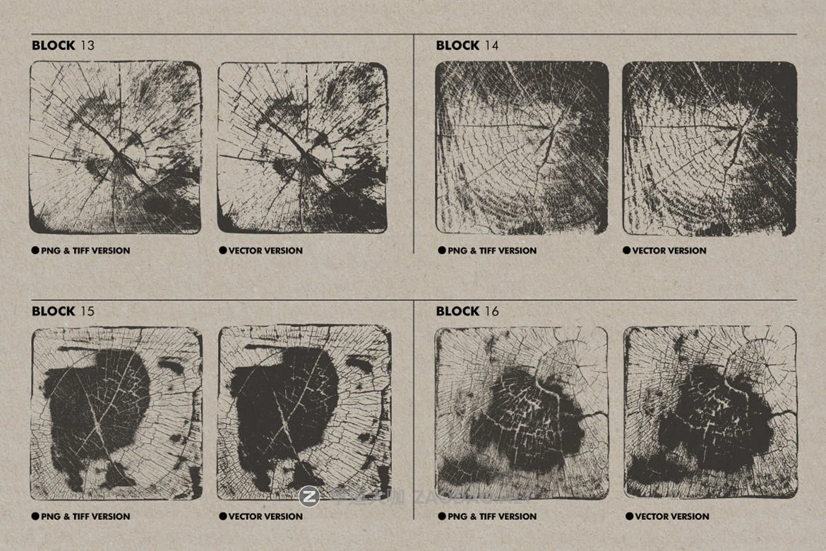 20款水墨木纹纹理矢量设计素材 Wooden Block Textures插图4 20款水墨木纹纹理矢量设计素材 Wooden Block Textures插图4