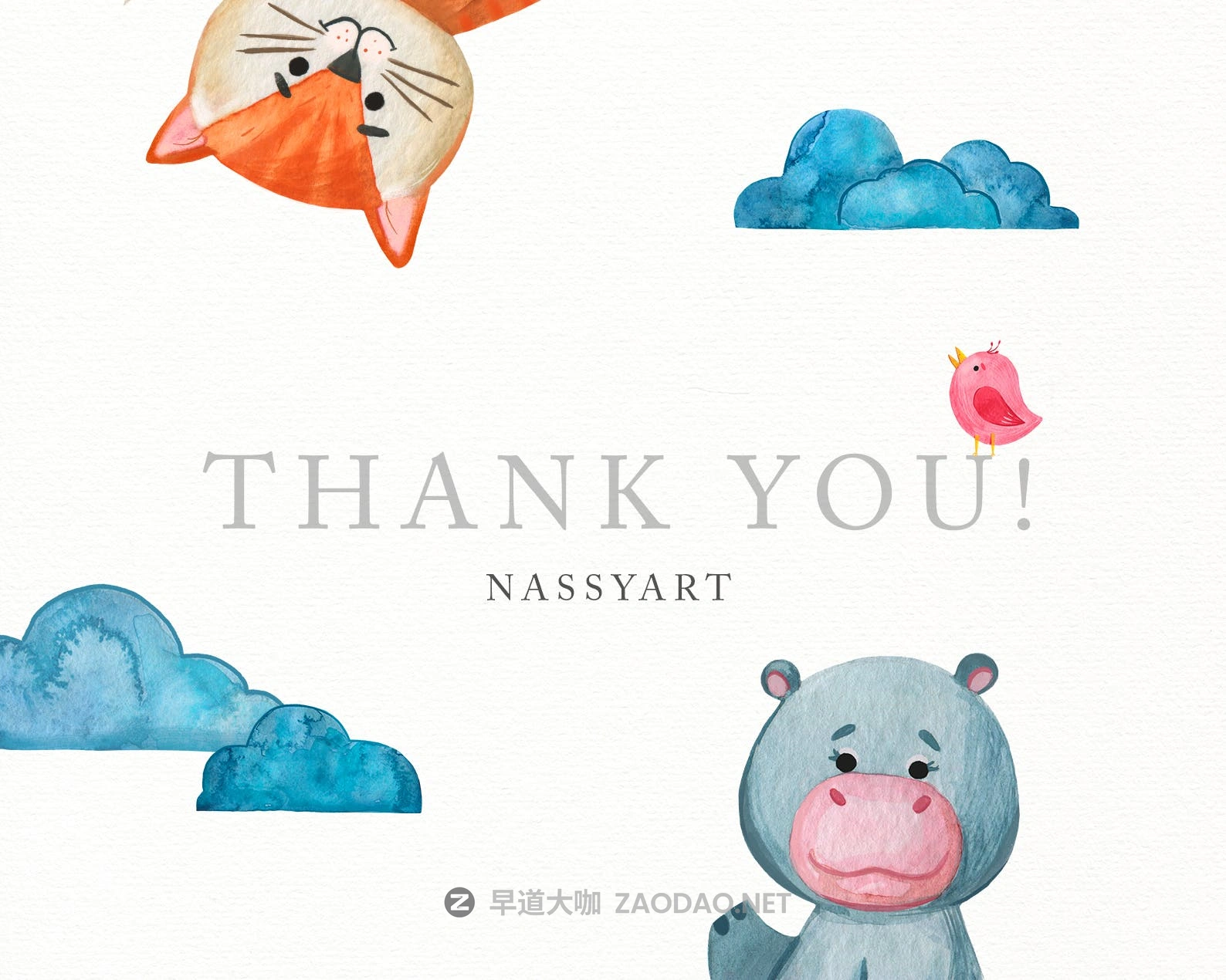 可爱卡通生日主题水彩动物手绘剪贴画设计素材 Watercolor Nursery Clipart Animals插图4 可爱卡通生日主题水彩动物手绘剪贴画设计素材 Watercolor Nursery Clipart Animals插图4