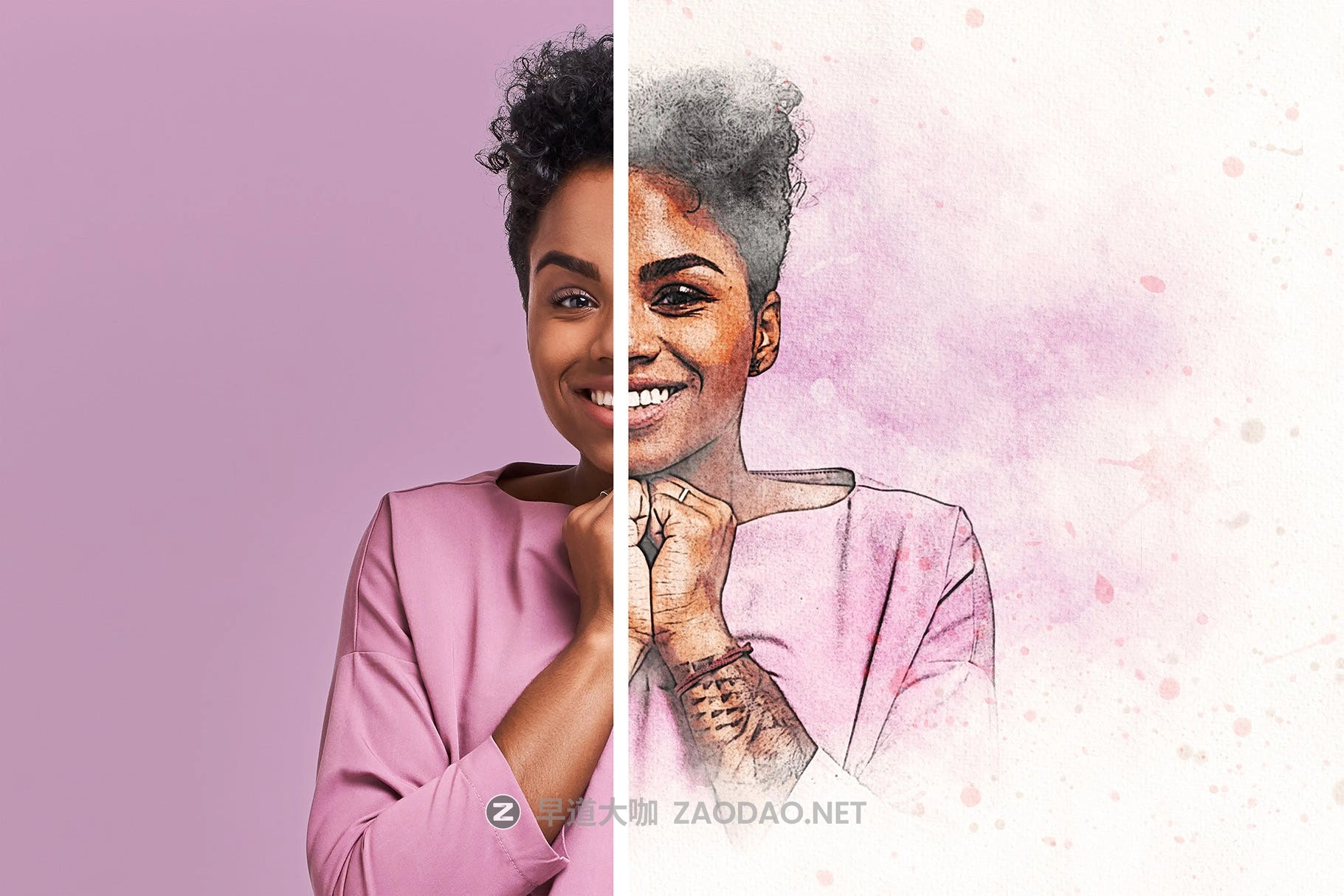 复古手绘水彩画照片处理效果PS样式模板素材 Watercolor Painting Photo Effect插图4 复古手绘水彩画照片处理效果PS样式模板素材 Watercolor Painting Photo Effect插图4