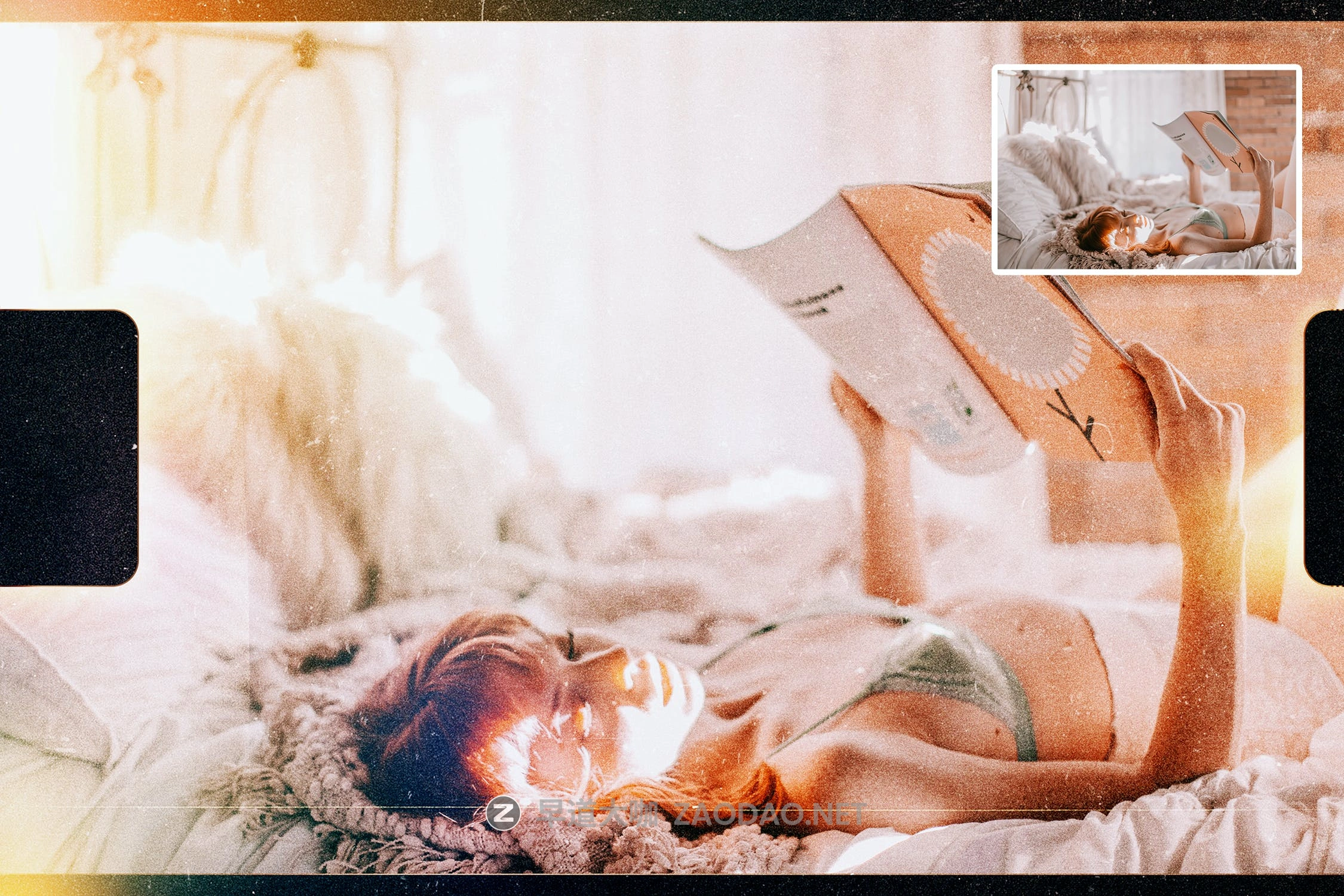 潮流复古自然光漏光杂点照片处理叠加层PS设计素材 Film Grain Light Leak Photo Template插图4 潮流复古自然光漏光杂点照片处理叠加层PS设计素材 Film Grain Light Leak Photo Template插图4