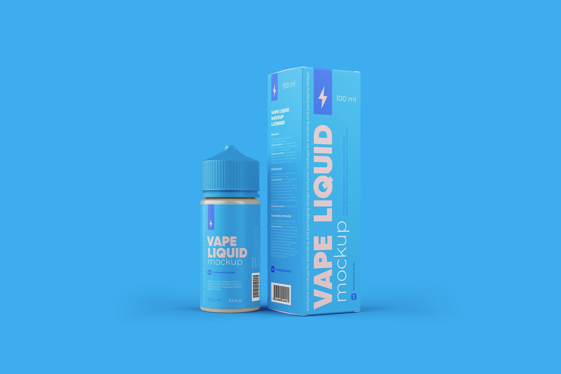 高品质药物眼药水滴眼液塑料包装瓶设计展示贴图样机模板 vape liquid