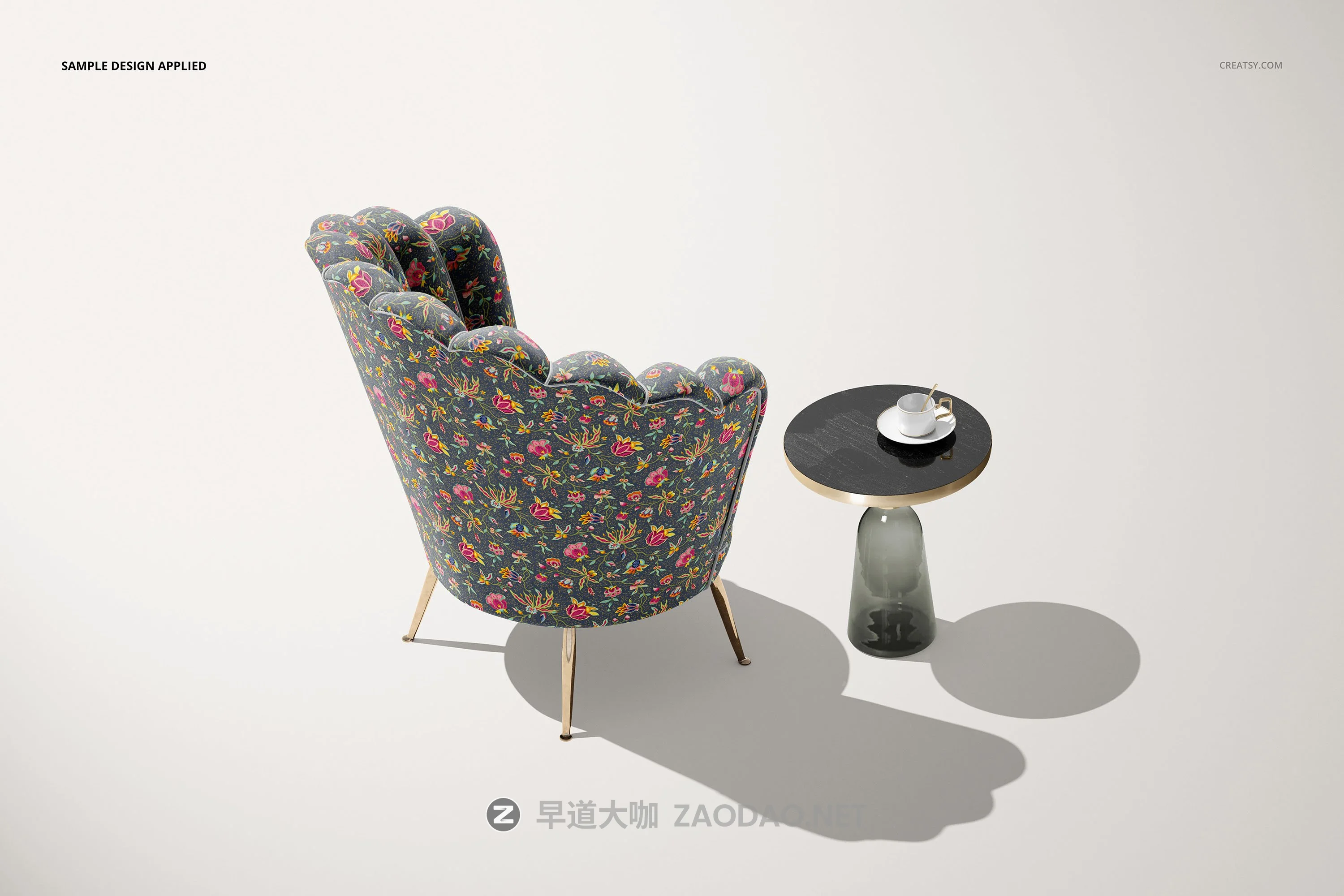 天鹅丝绒贝壳扶手椅面料印花图案设计展示样机模板合集 Velvet Shell Armchair Mockup Set插图5 天鹅丝绒贝壳扶手椅面料印花图案设计展示样机模板合集 Velvet Shell Armchair Mockup Set插图5
