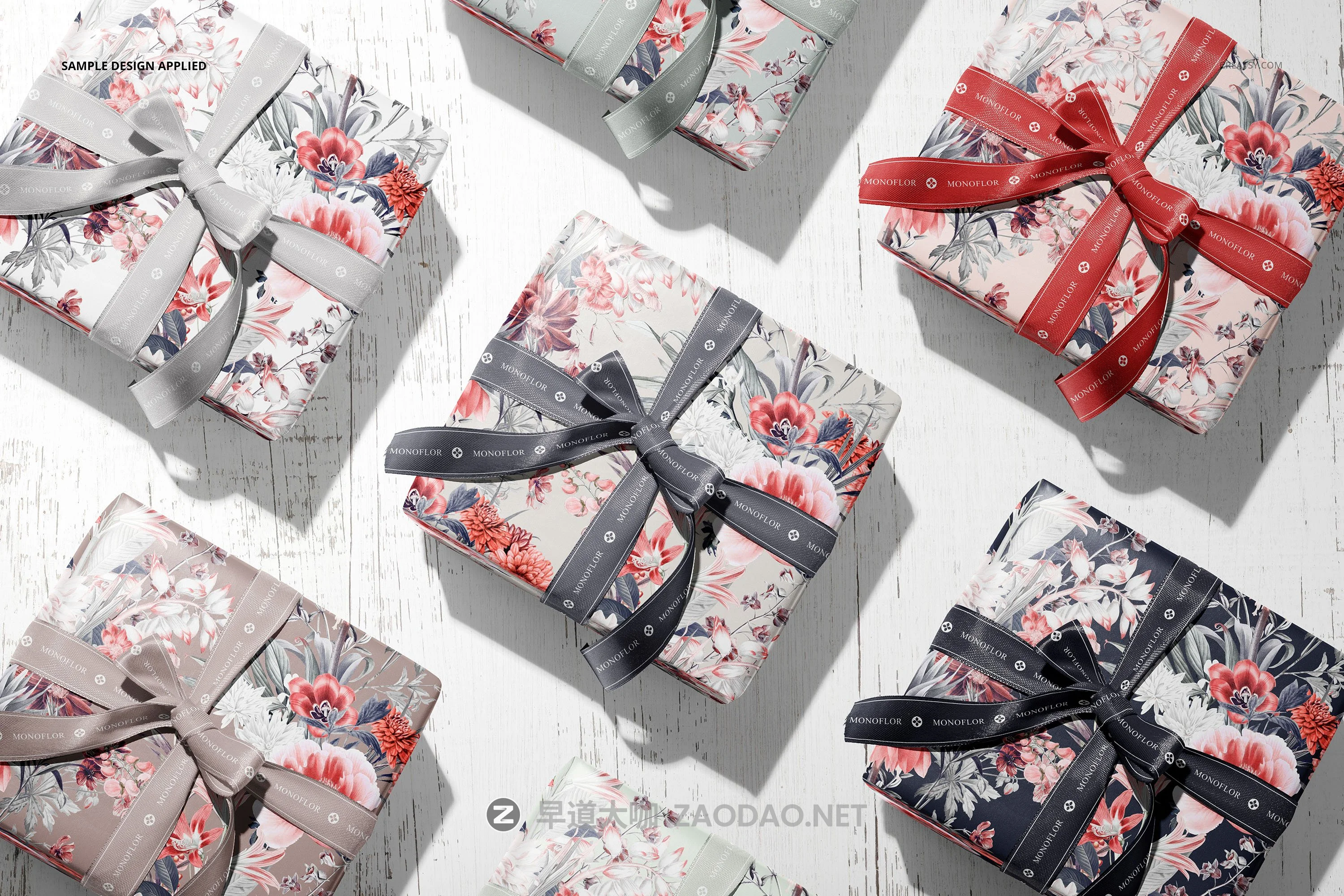 时尚礼品盒包装纸设计展示贴图样机合集 Gift Box Wrapping Paper Mockup Set插图7 时尚礼品盒包装纸设计展示贴图样机合集 Gift Box Wrapping Paper Mockup Set插图7