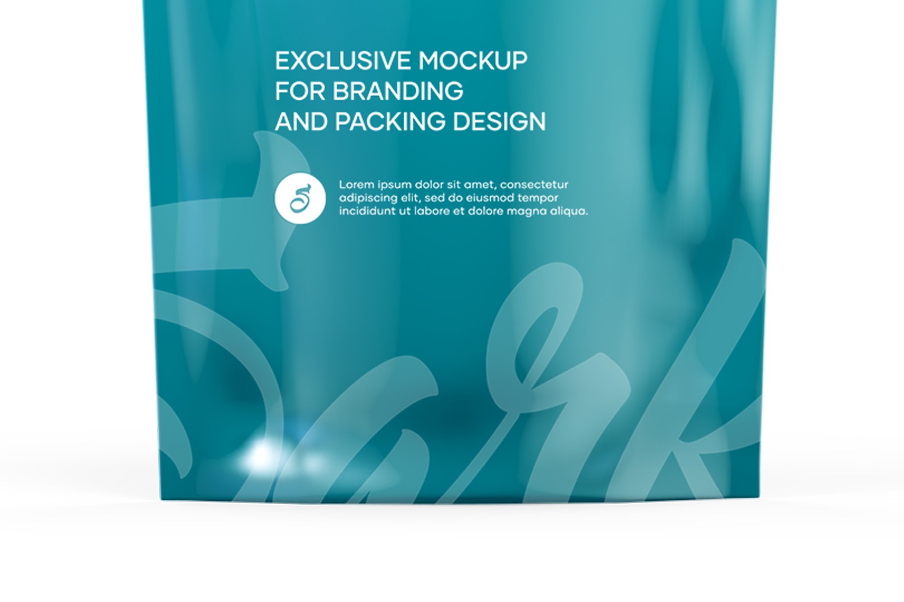 光泽自立袋自封袋设计贴图样机 Glossy Stand Up Pouch Mockup插图5