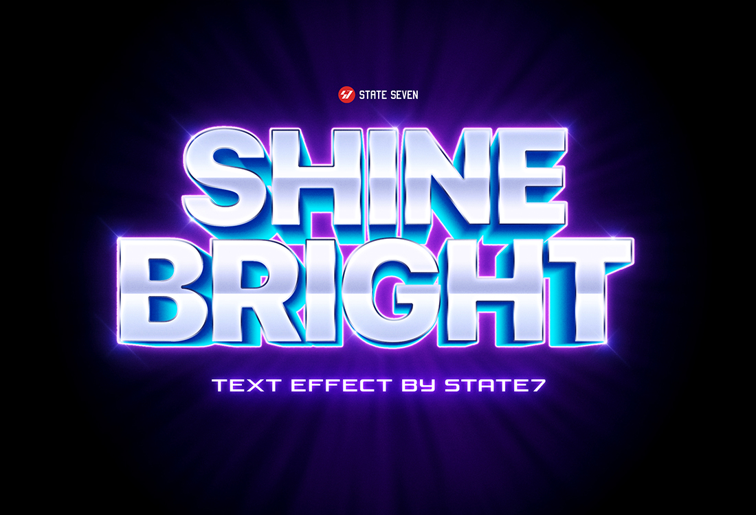 80年代复古蒸汽波立体效果文字标题设计ps样式模板 80s text effects