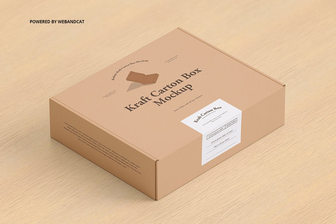 高質量產品快遞包裝紙盒設計展示貼圖樣機 mailing carton box mockup