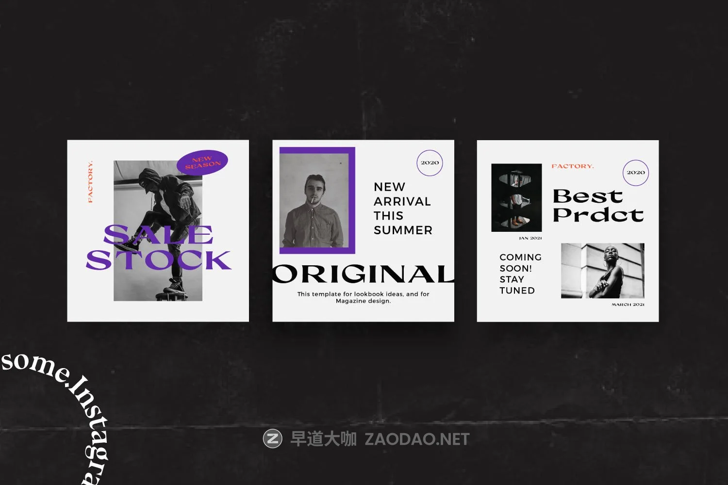 潮流街头服装潮牌品牌推广新媒体电商海报设计模板 FACTORY – New Urban Social Media插图6 潮流街头服装潮牌品牌推广新媒体电商海报设计模板 FACTORY – New Urban Social Media插图6