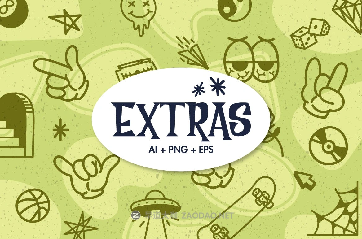 复古恐怖漫画风标题徽标Logo设计装饰英文字体素材 Meisterz Typeface插图7 复古恐怖漫画风标题徽标Logo设计装饰英文字体素材 Meisterz Typeface插图7